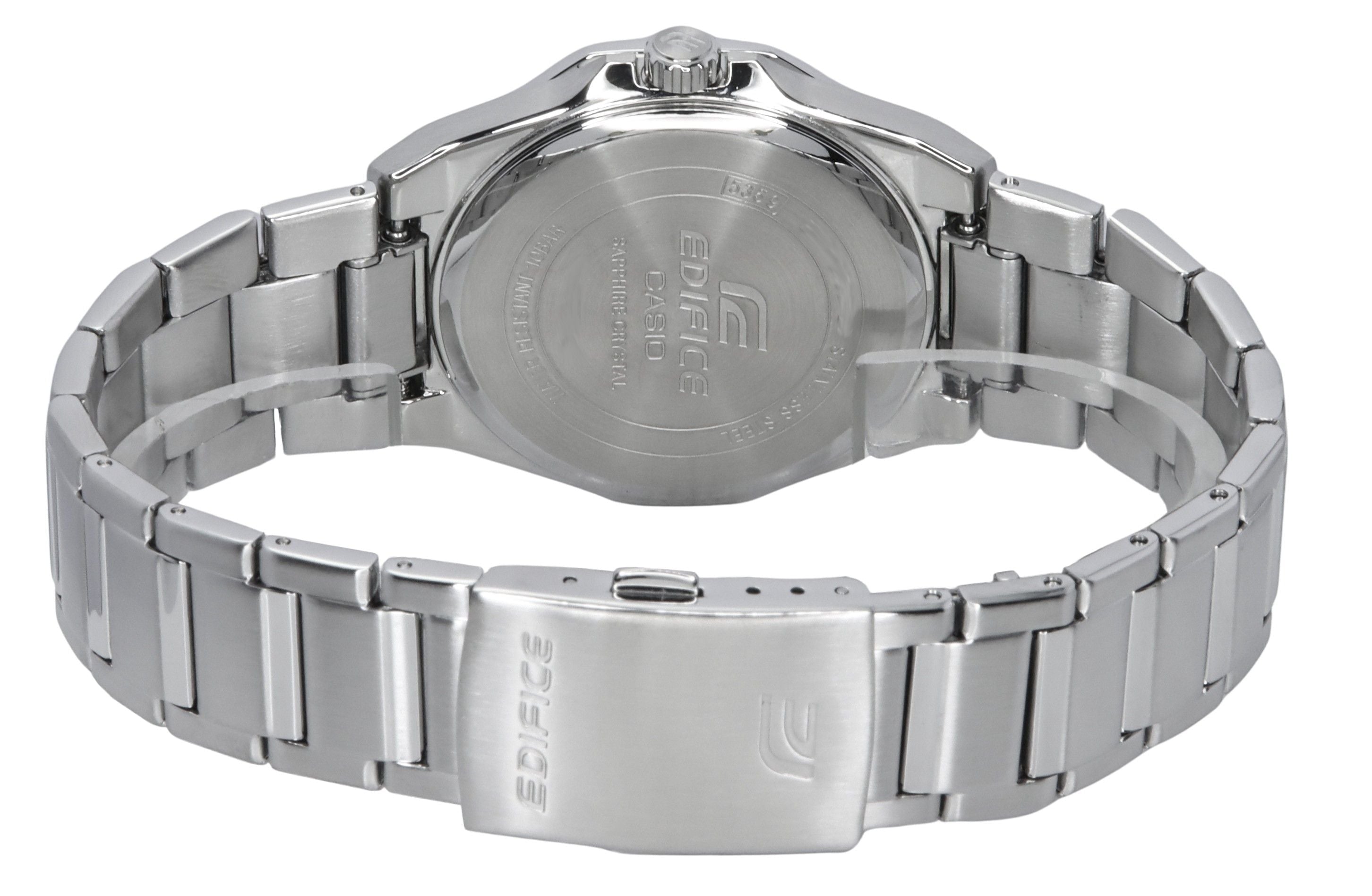 Casio Edifice Sapphire Crystal Analog Stainless Steel Green Dial Quartz EFR - S108D - 3A 100M Men's Watch - Prestige Stones