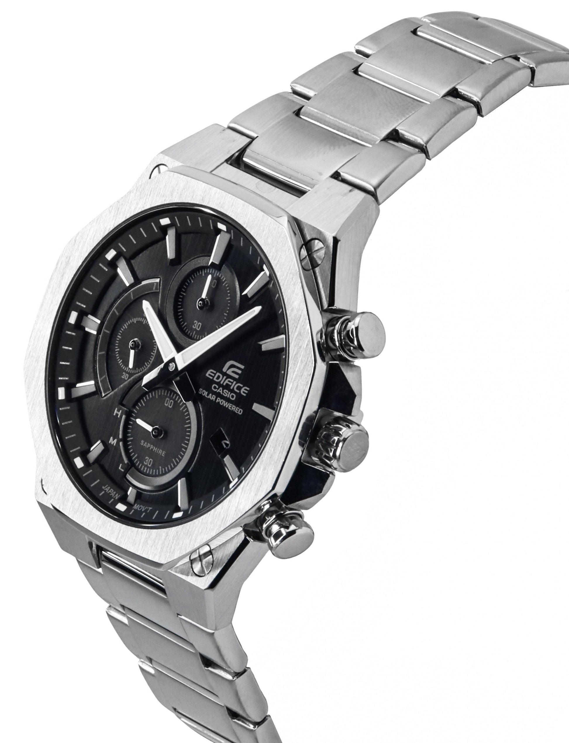 Casio Edifice Slim Line Chronograph Analog Solar EFS - S570D - 1A EFSS570D - 1 100M Men's Watch - Prestige Stones