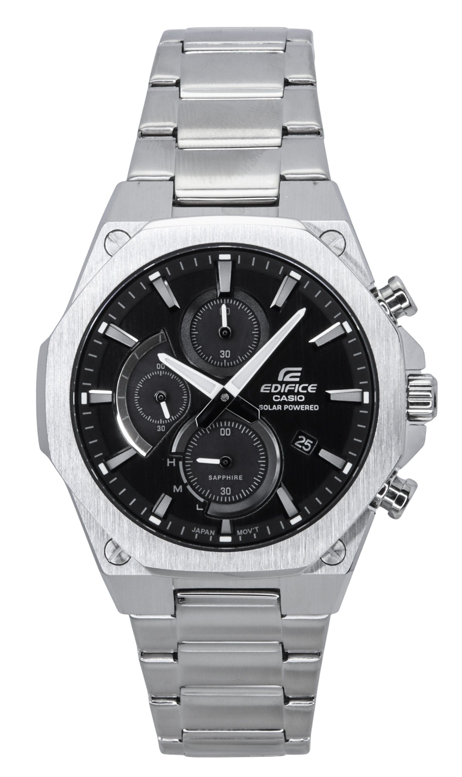 Casio Edifice Slim Line Chronograph Analog Solar EFS - S570D - 1A EFSS570D - 1 100M Men's Watch - Prestige Stones