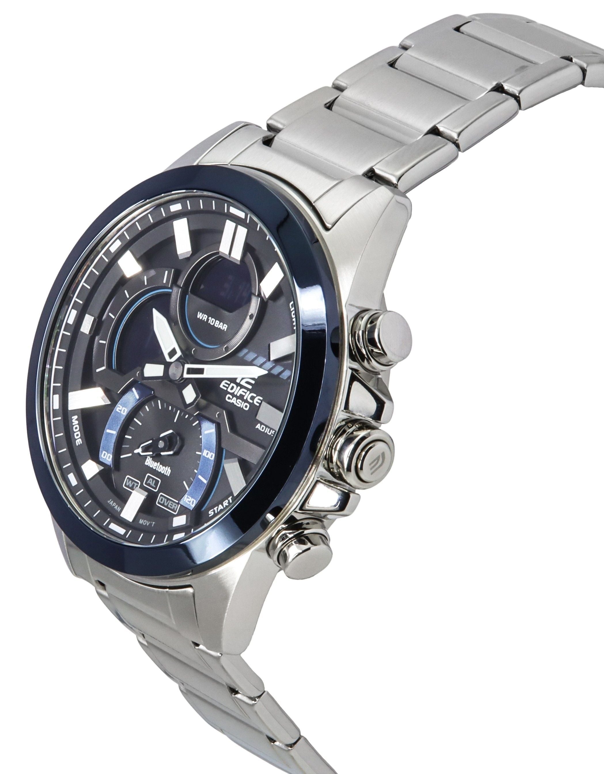 Casio Edifice Smartphone Link Analog Digital Grey Dial Quartz ECB - 30DB - 1A 100M Men's Watch - Prestige Stones