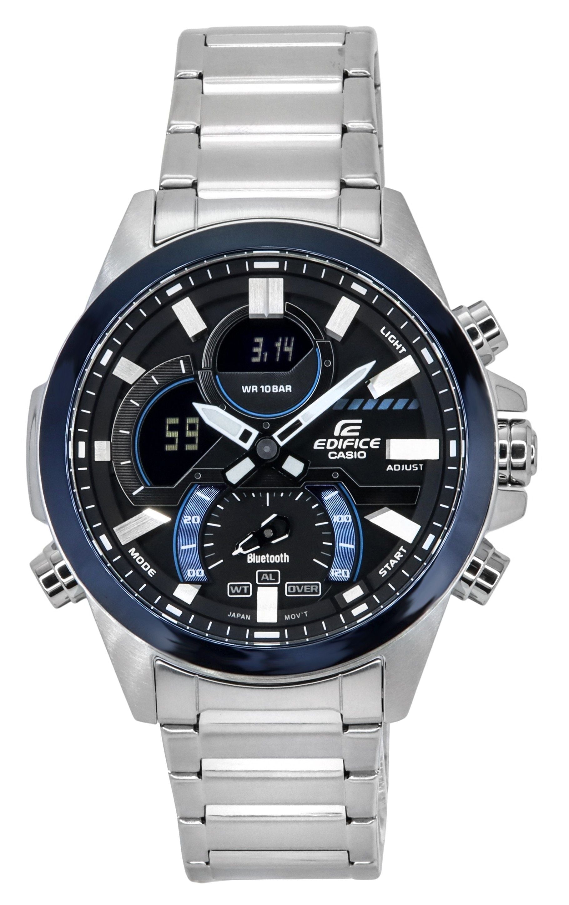 Casio Edifice Smartphone Link Analog Digital Grey Dial Quartz ECB - 30DB - 1A 100M Men's Watch - Prestige Stones