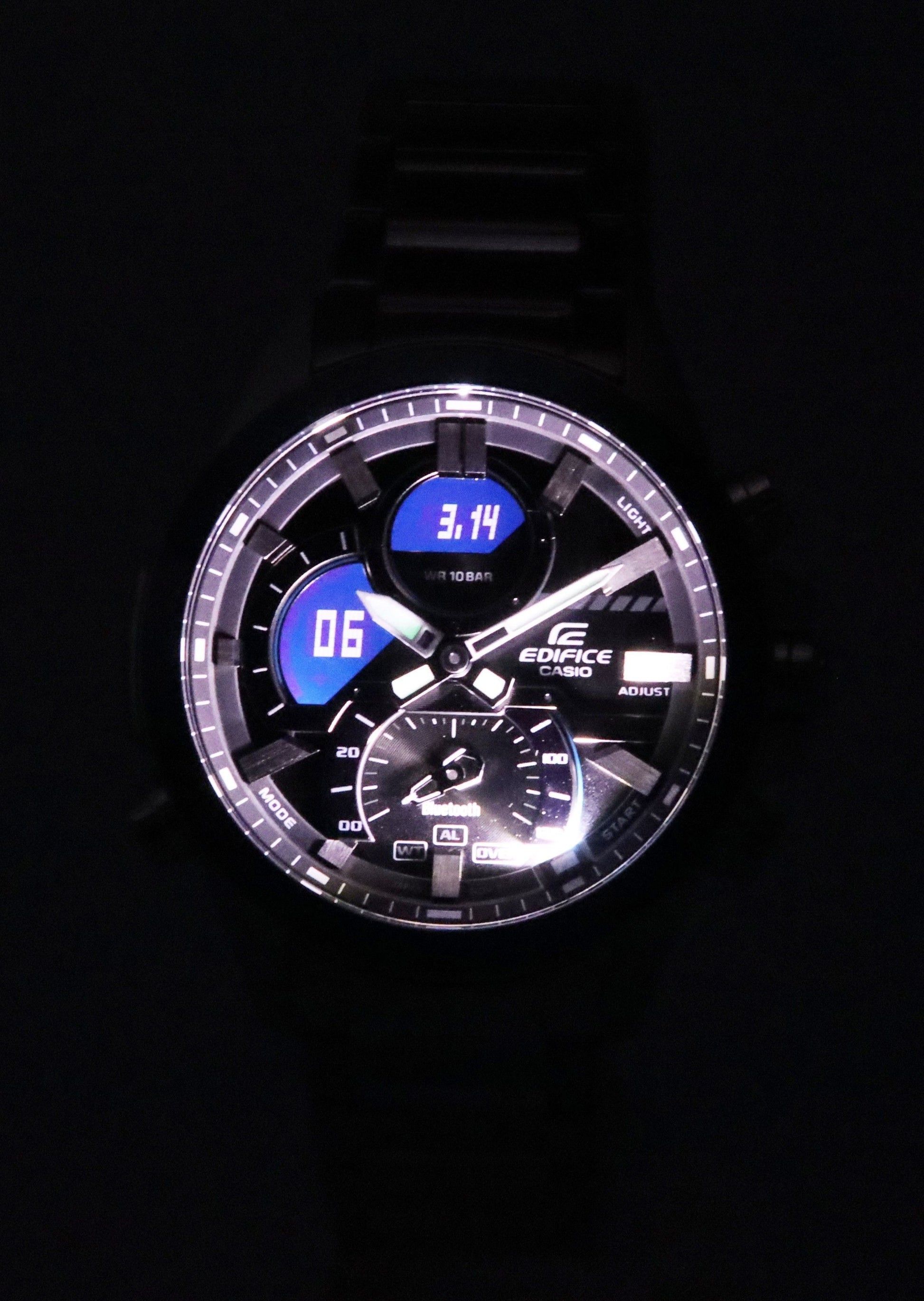 Casio Edifice Smartphone Link Analog Digital Grey Dial Quartz ECB - 30DB - 1A 100M Men's Watch - Prestige Stones