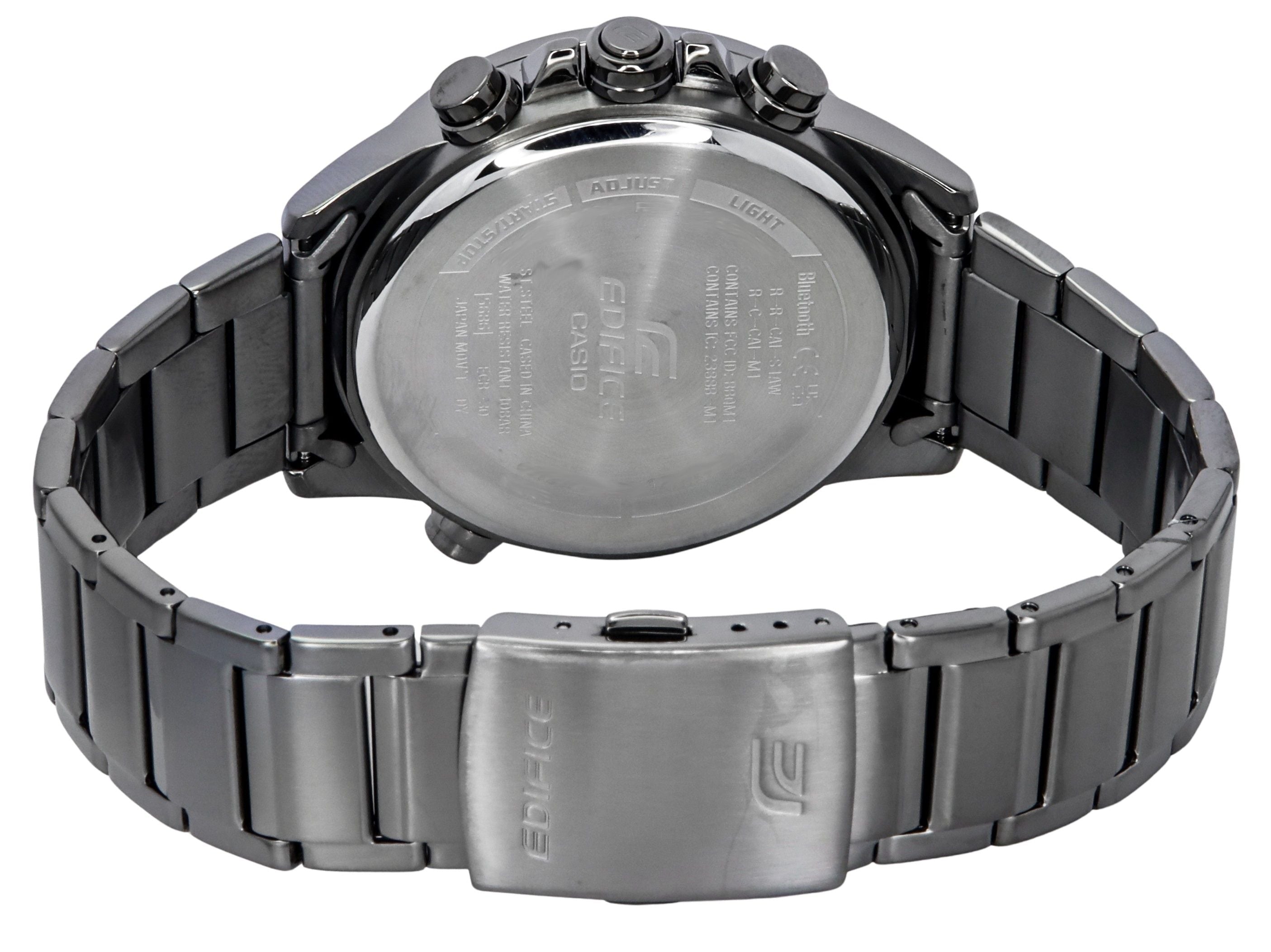 Casio Edifice Smartphone Link Model Bluetooth Analog Digital Grey Dial Quartz ECB - 30DC - 1B 100M Men's Watch - Prestige Stones
