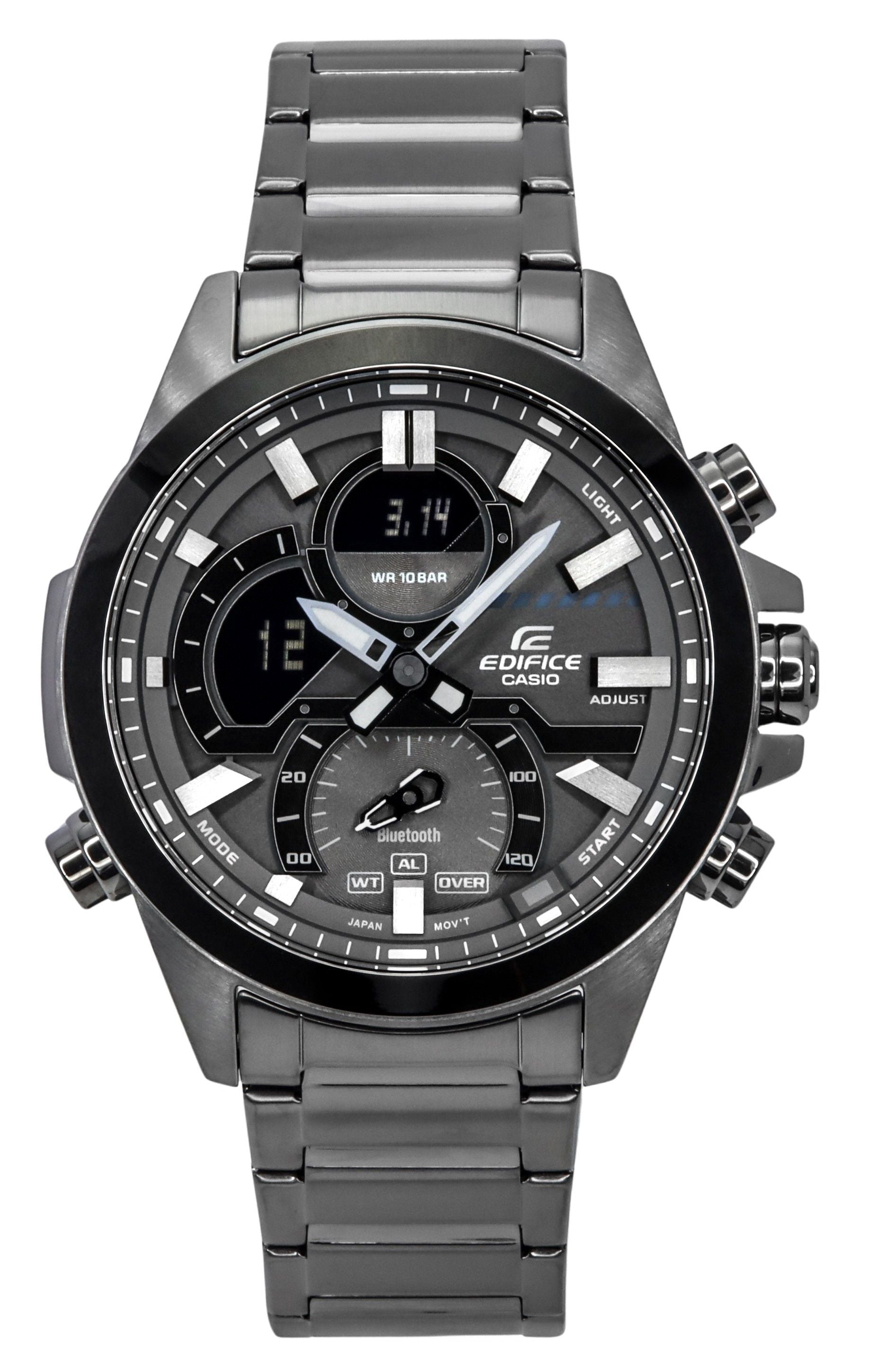 Casio Edifice Smartphone Link Model Bluetooth Analog Digital Grey Dial Quartz ECB - 30DC - 1B 100M Men's Watch - Prestige Stones