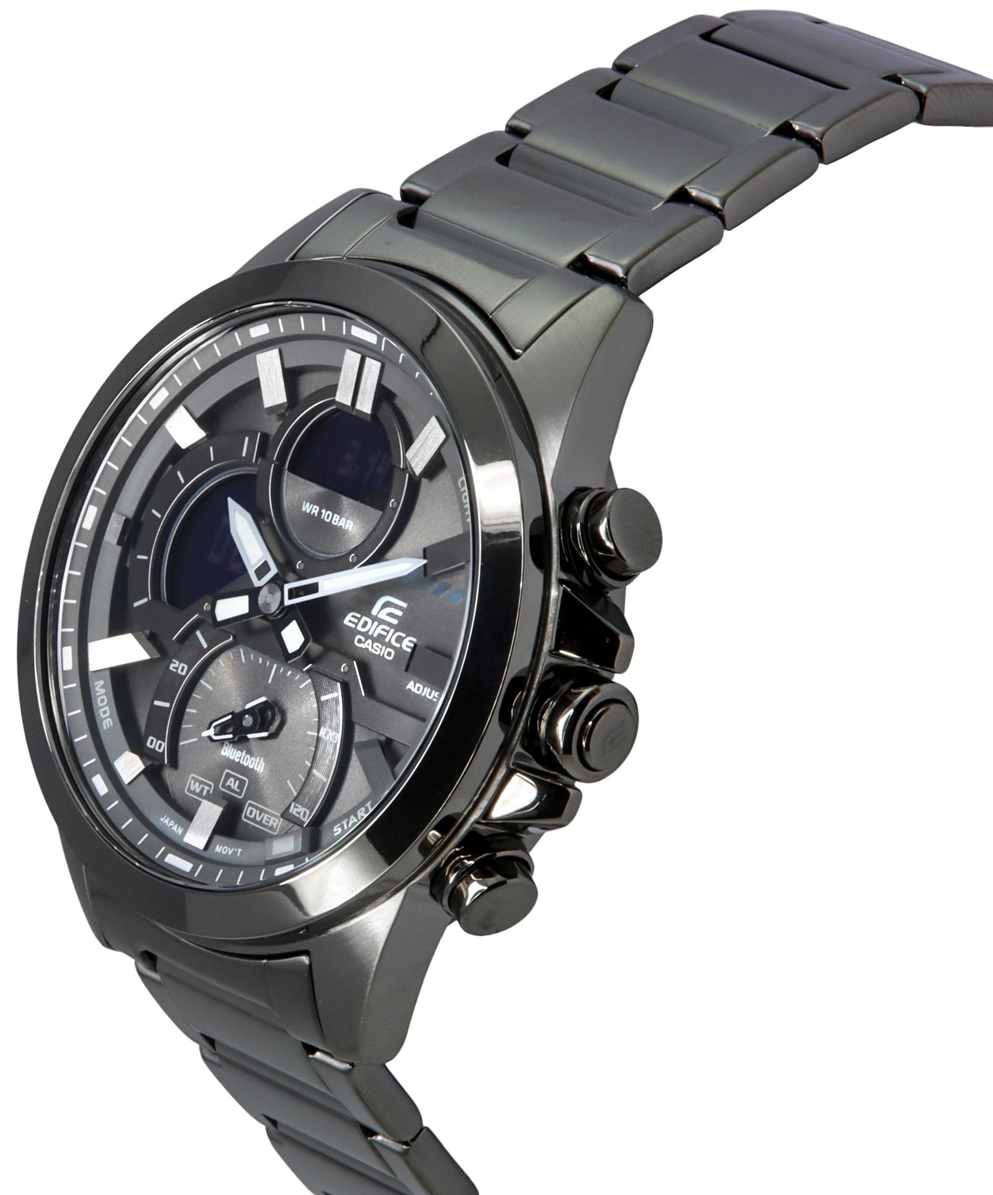 Casio Edifice Smartphone Link Model Bluetooth Analog Digital Grey Dial Quartz ECB - 30DC - 1B 100M Men's Watch - Prestige Stones