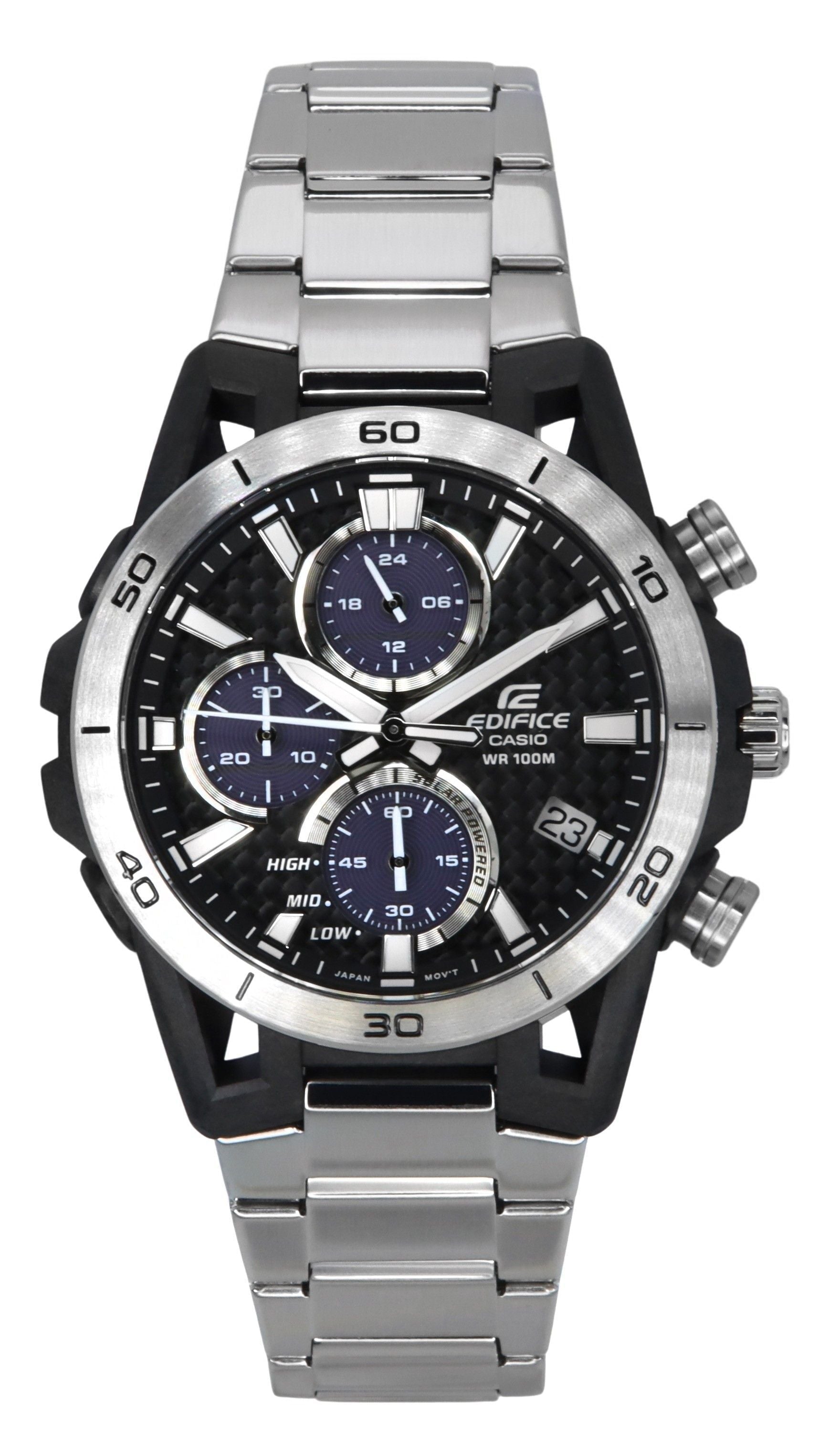 Casio Edifice Sospensione Analog Chronograph Stainless Steel Grey Dial Solar Powered EQS - 960D - 1AV 100M Men's Watch - Prestige Stones
