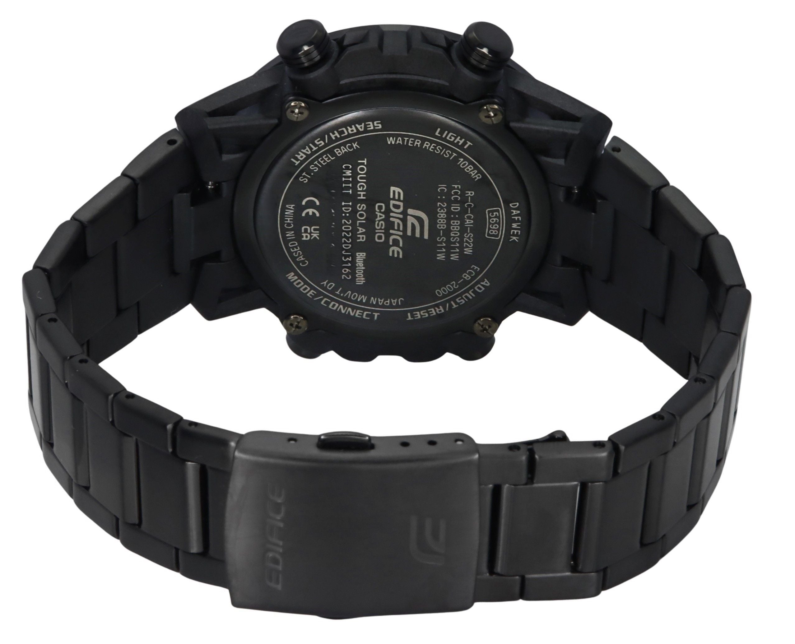 Casio Edifice Sospensione Analog Digital Smartphone Link Tough Solar ECB - 2000DC - 1B 100M Men's Watch - Prestige Stones