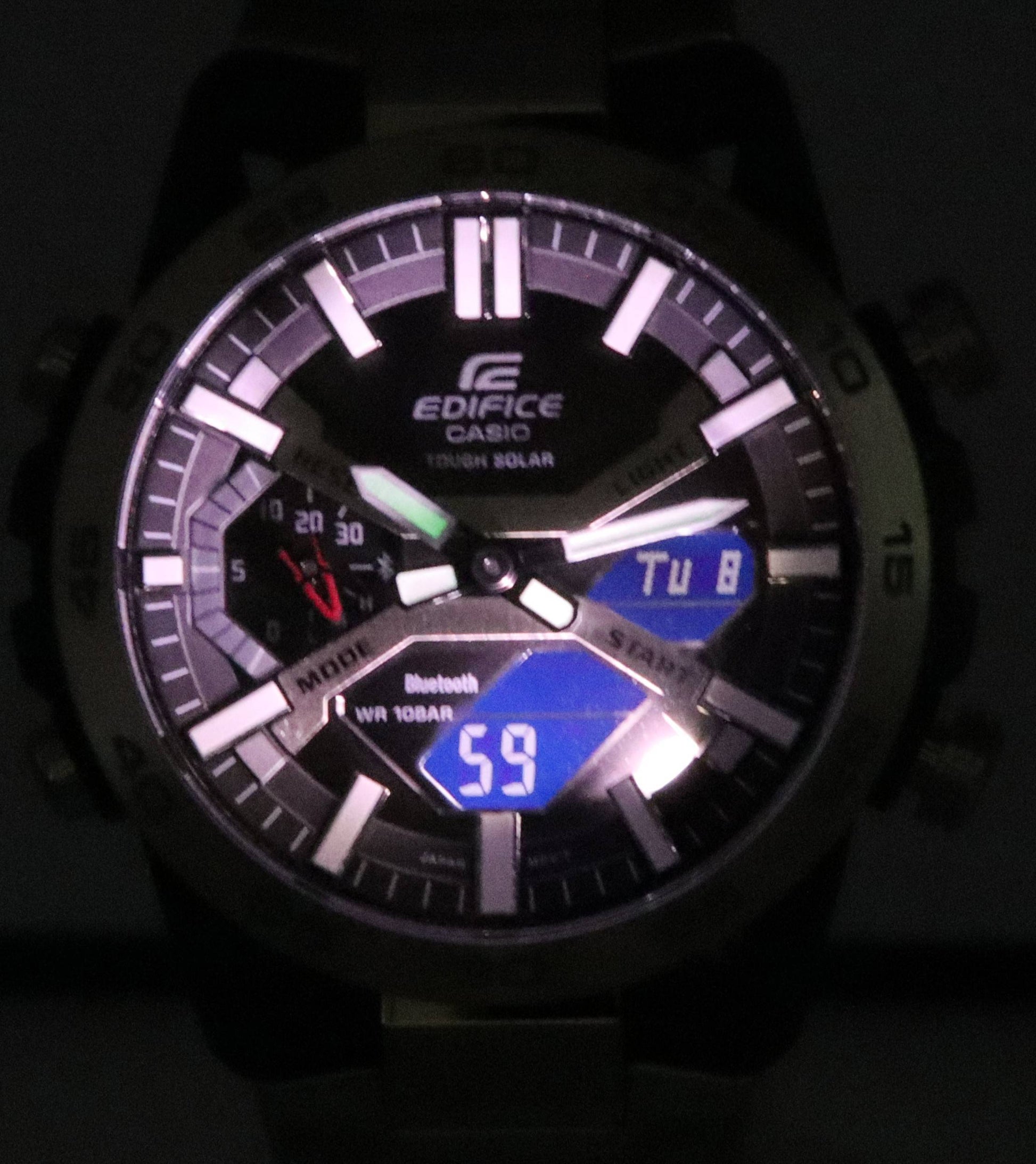 Casio Edifice Sospensione Mobile Link Black Dial Solar ECB - 2000D - 1A ECB2000D - 1 100M Men's Watch - Prestige Stones