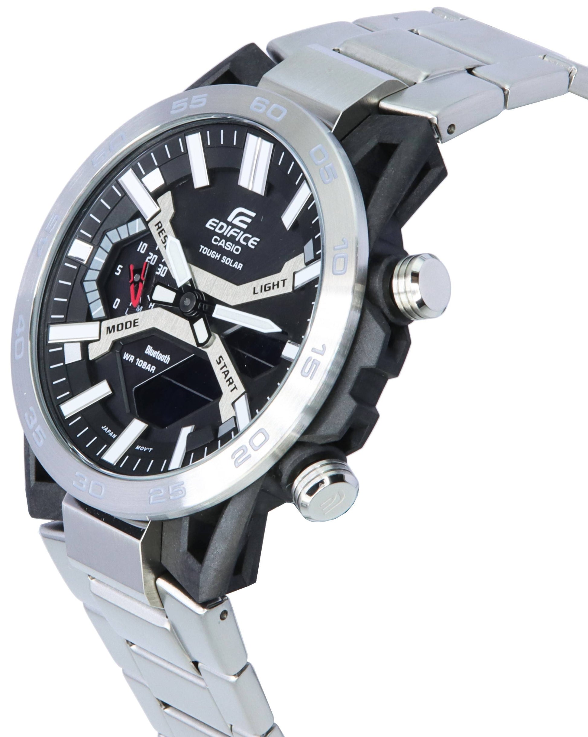 Casio Edifice Sospensione Mobile Link Black Dial Solar ECB - 2000D - 1A ECB2000D - 1 100M Men's Watch - Prestige Stones