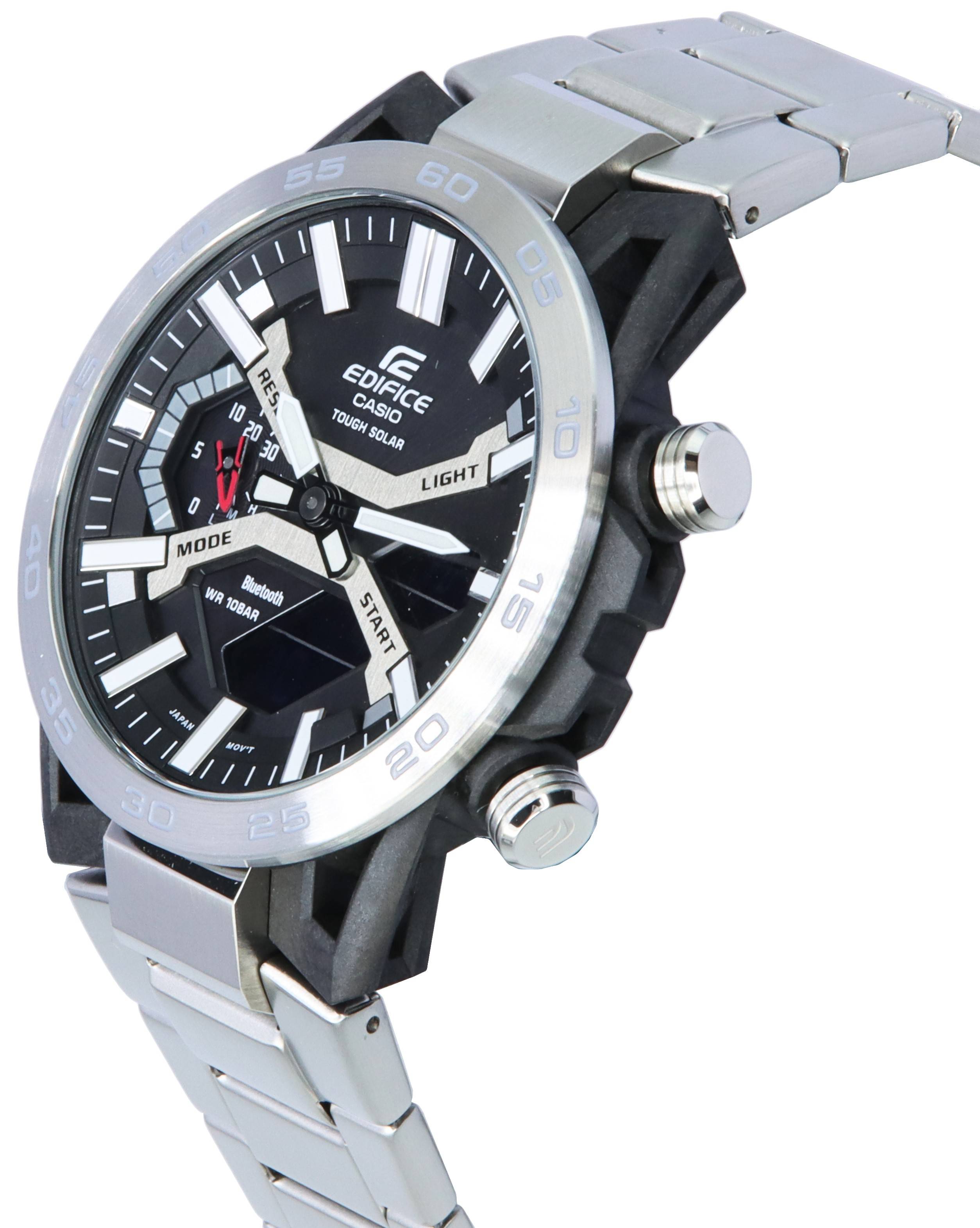 Casio Edifice Sospensione Mobile Link Black Dial Solar ECB - 2000D - 1A ECB2000D - 1 100M Men's Watch - Prestige Stones