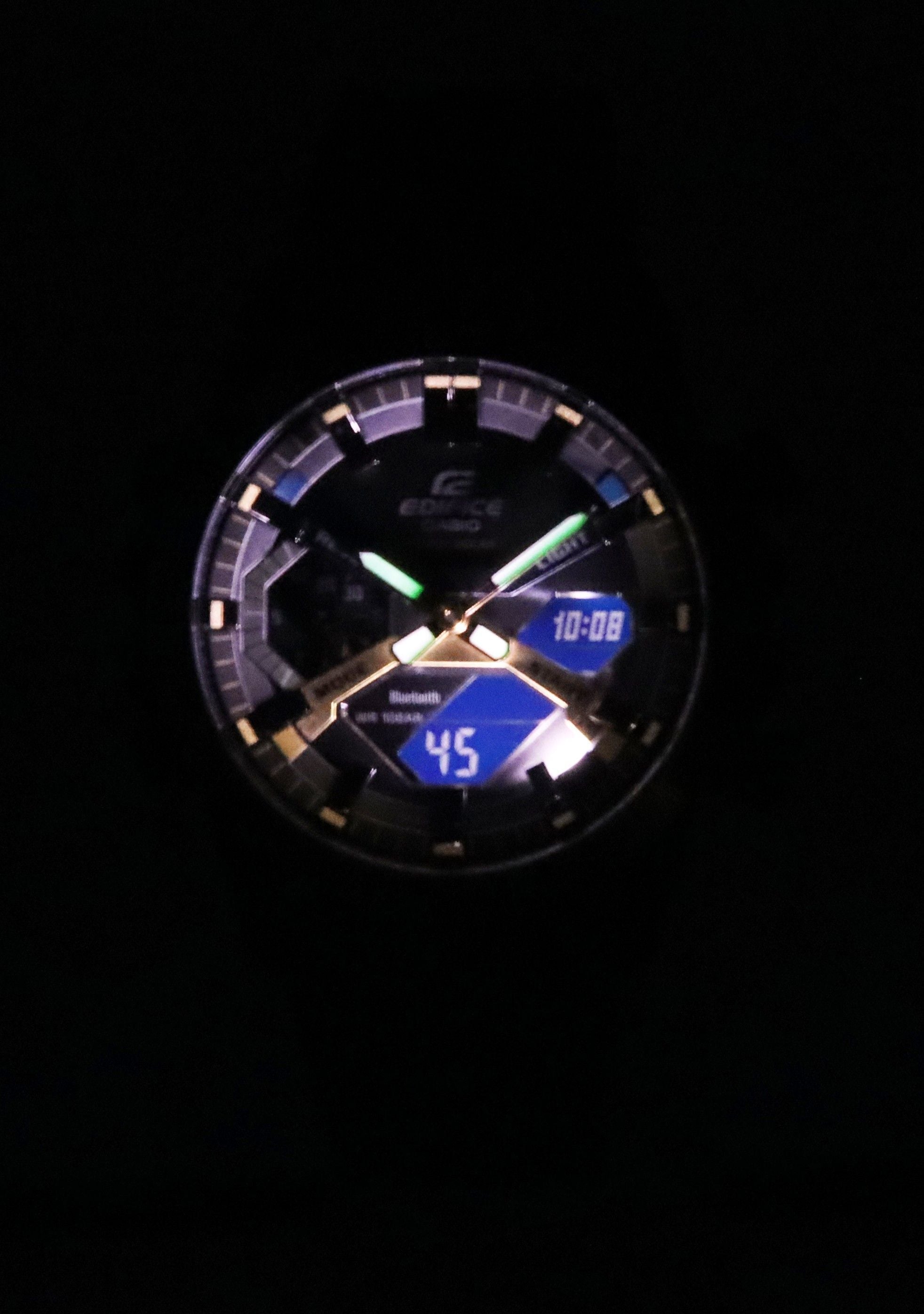 Casio Edifice Sospensione Nighttime Drive Analog Digital Smartphone Link Tough Solar ECB - 2000NP - 1A 100M Men's Watch - Prestige Stones