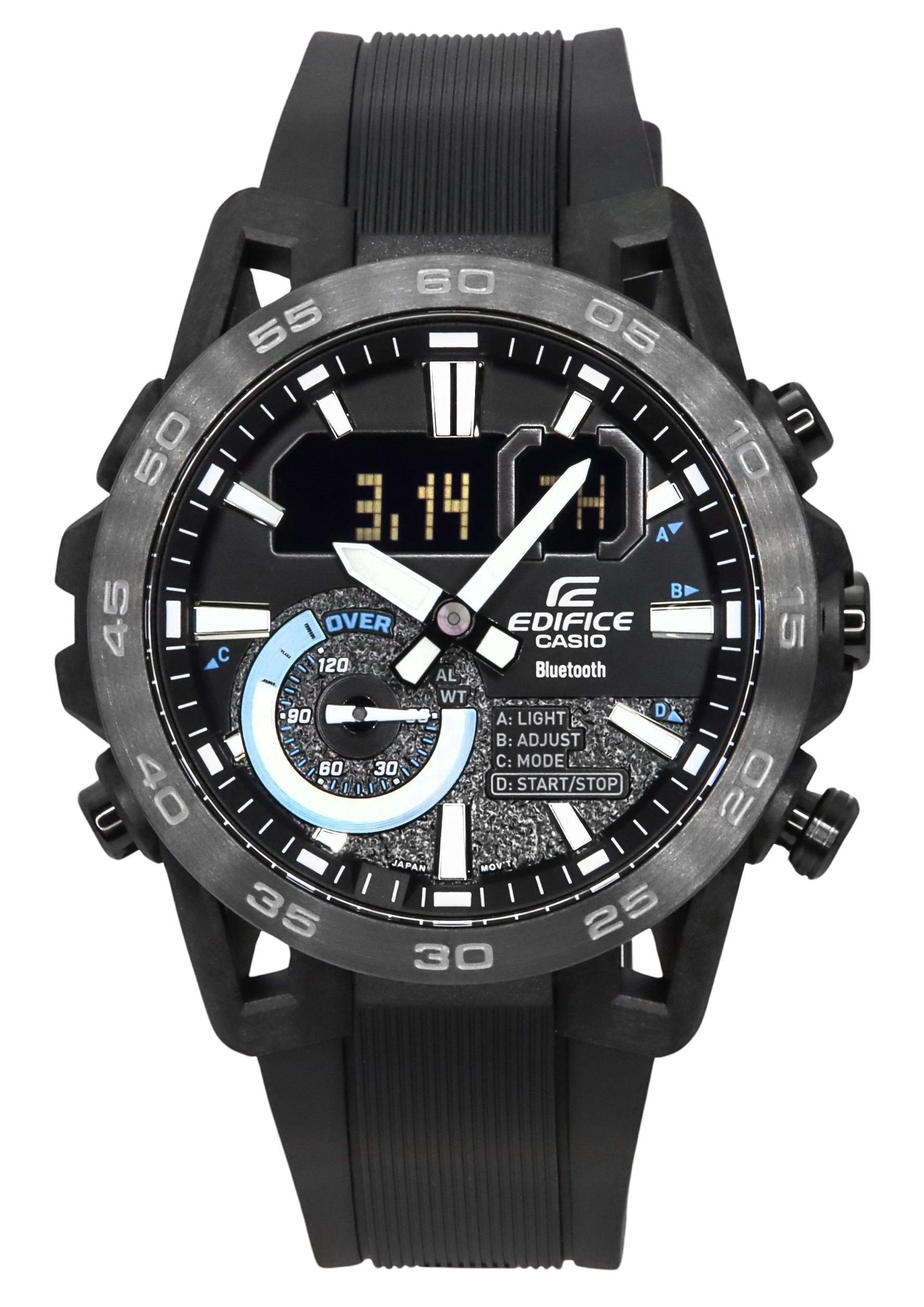 Casio Edifice Sospensione Smartphone Link Bluetooth Analog Digital Black Dial Quartz ECB - 40PB - 1A 100M Men's Watch - Prestige Stones