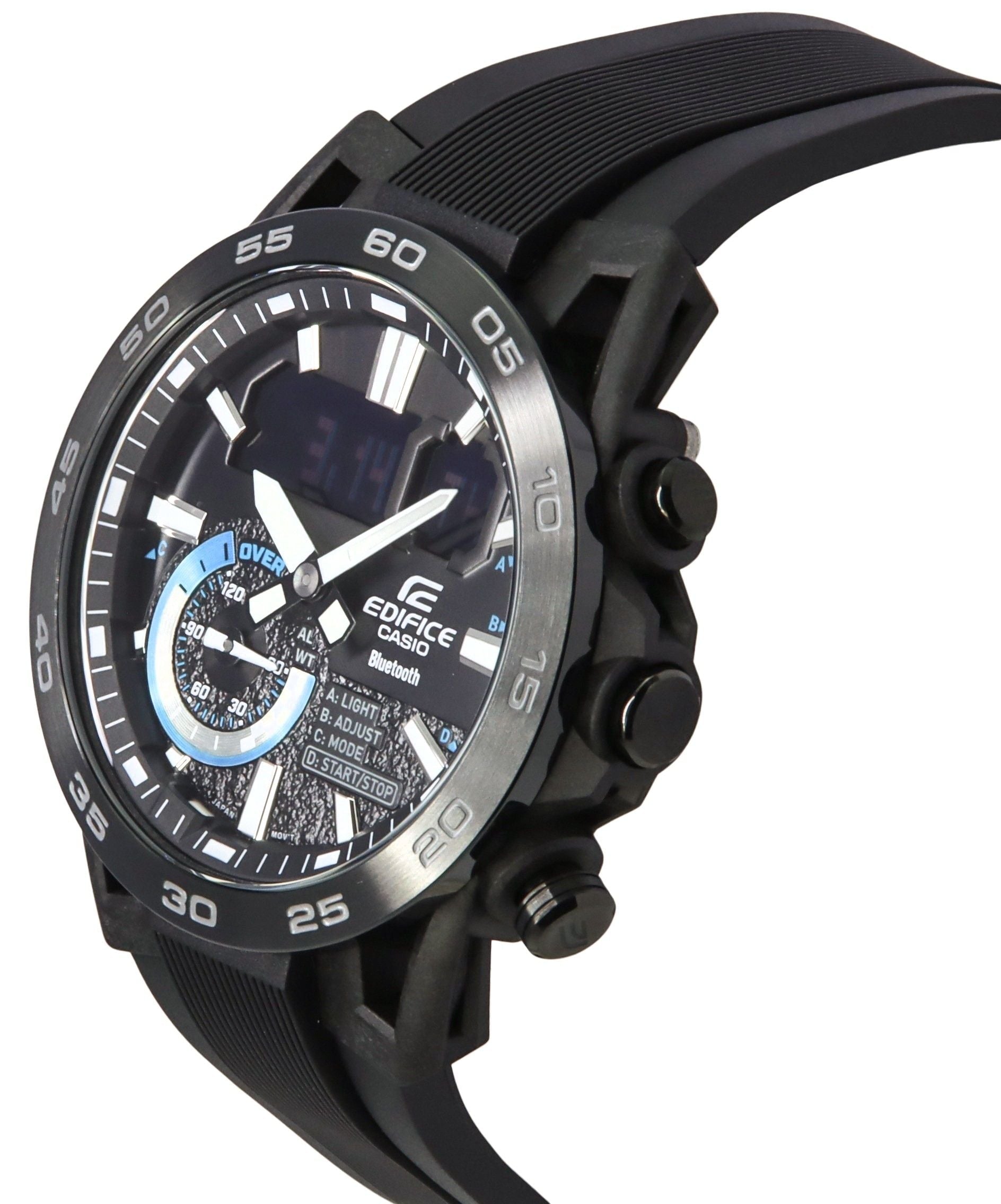 Casio Edifice Sospensione Smartphone Link Bluetooth Analog Digital Black Dial Quartz ECB - 40PB - 1A 100M Men's Watch - Prestige Stones