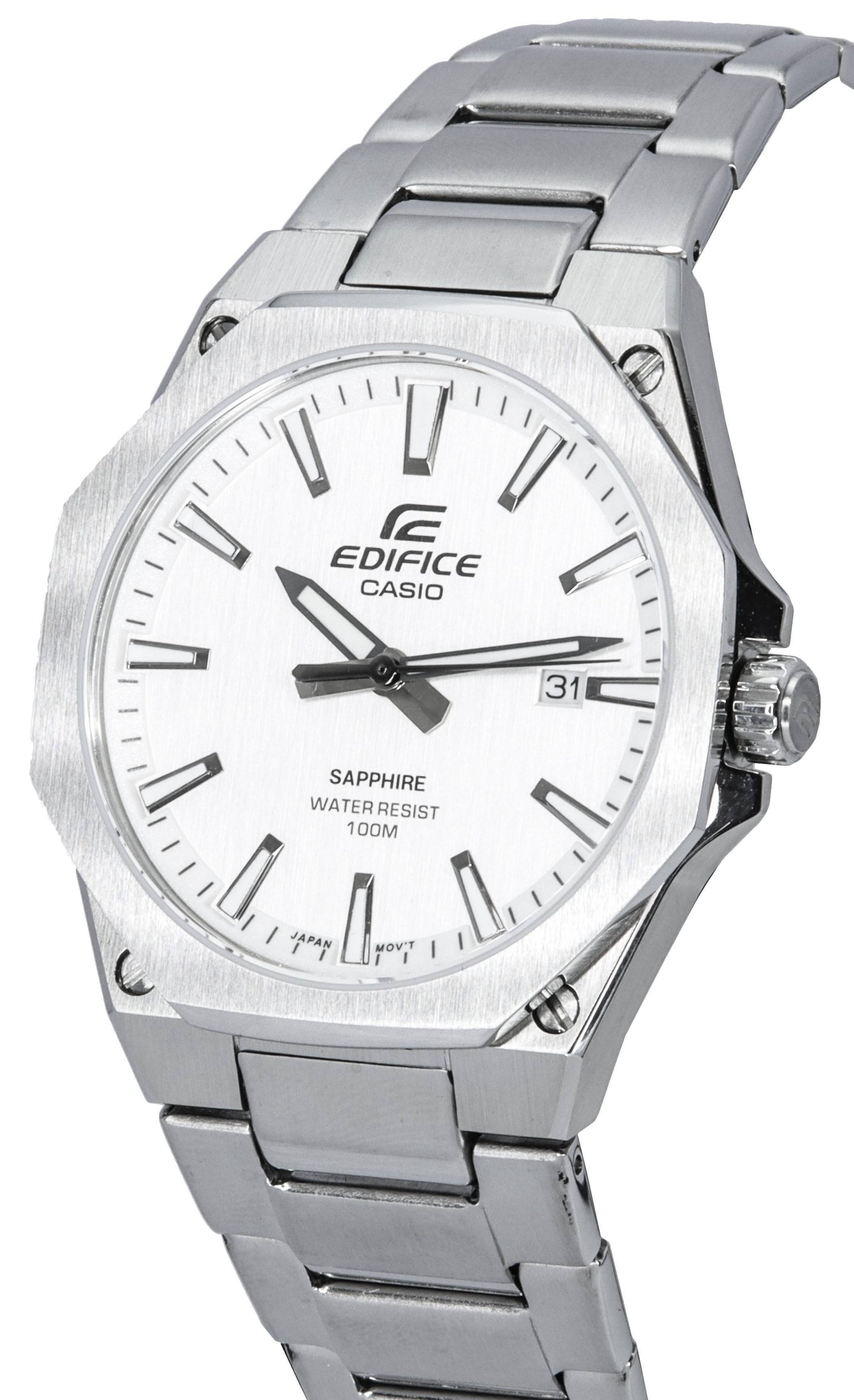 Casio Edifice Stainless Steel White Dial Quartz EFR - S108D - 7A EFRS108D - 7 100M Men's Watch - Prestige Stones