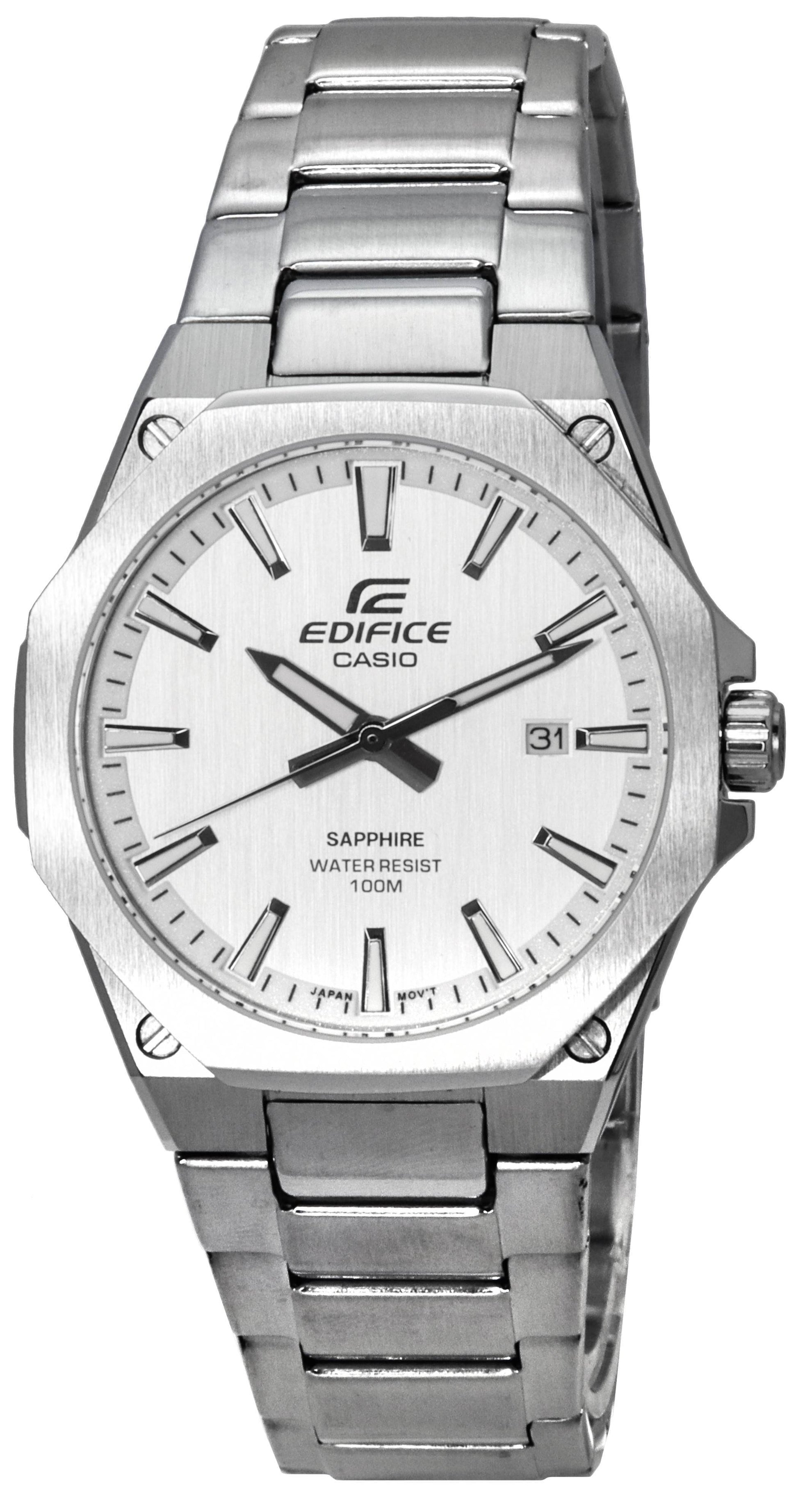 Casio Edifice Stainless Steel White Dial Quartz EFR - S108D - 7A EFRS108D - 7 100M Men's Watch - Prestige Stones