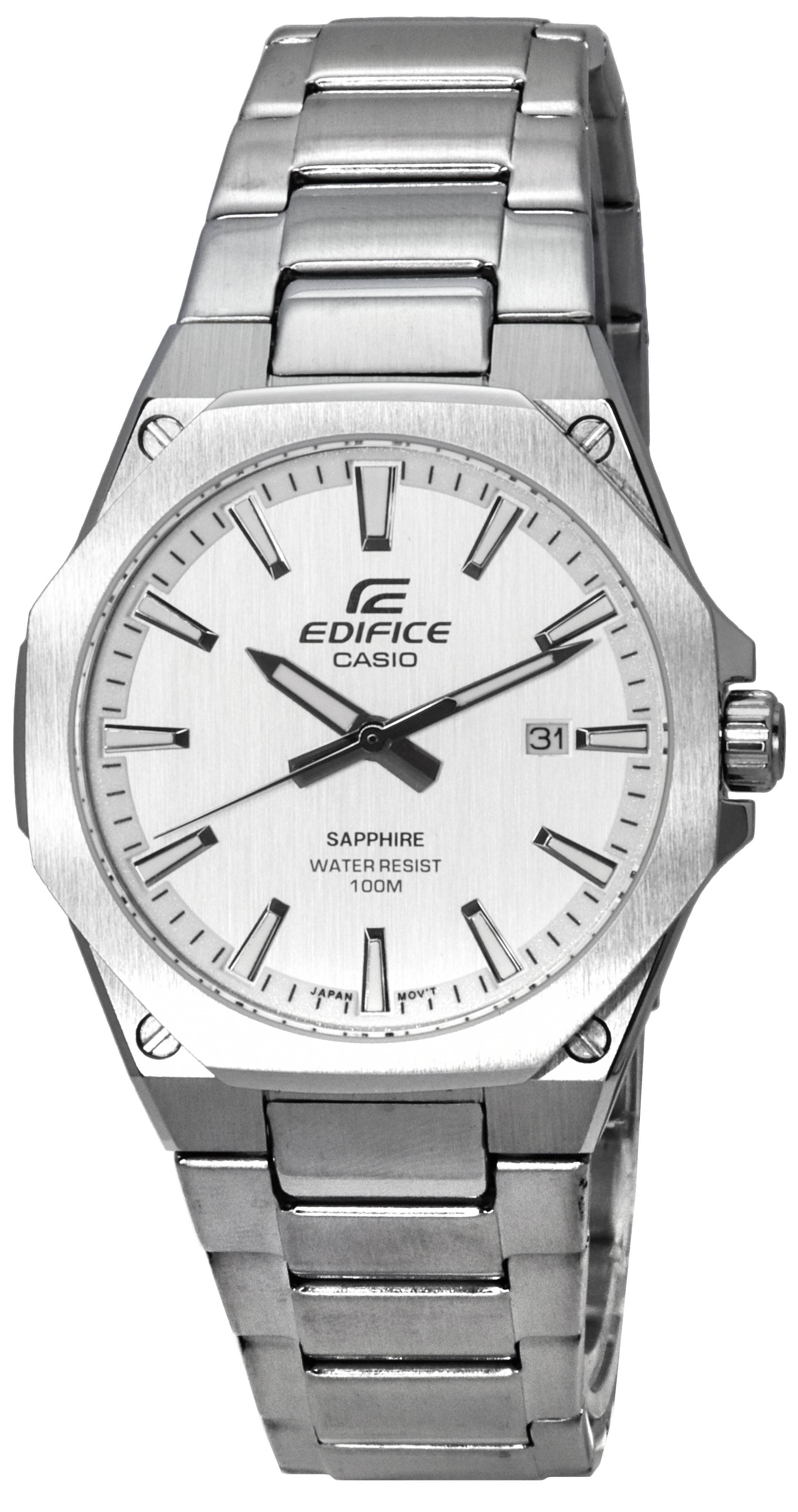Casio Edifice Stainless Steel White Dial Quartz EFR - S108D - 7A EFRS108D - 7 100M Men's Watch - Prestige Stones