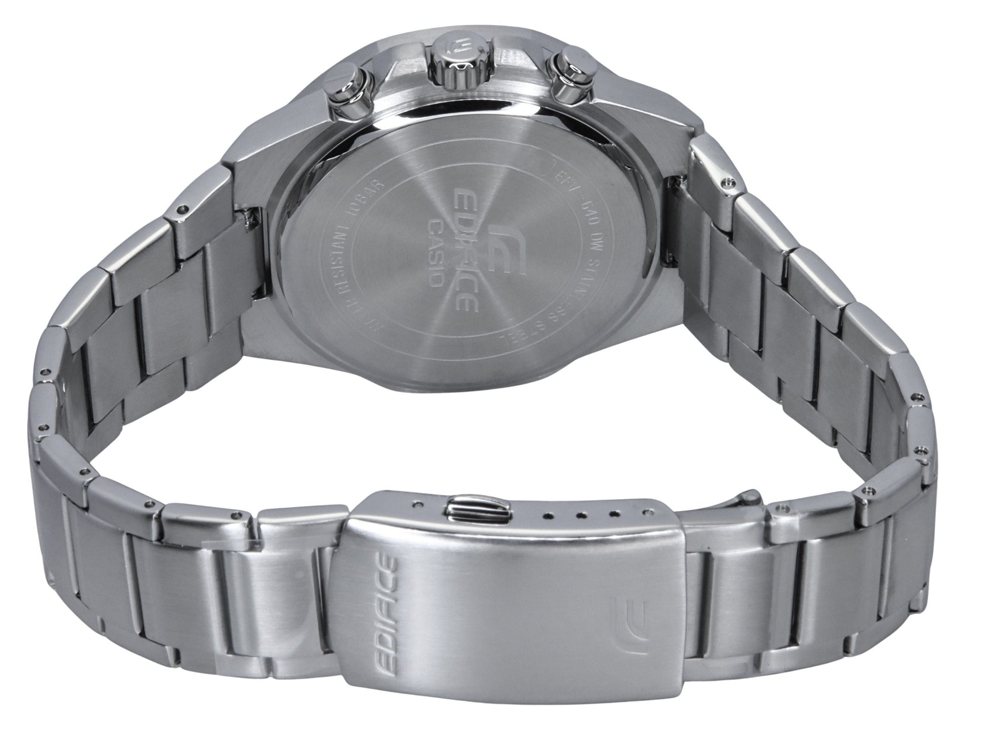 Casio Edifice Standard Chronograph Analog Stainless Steel Blue Dial Quartz EFV - 640D - 2BV 100M Men's Watch - Prestige Stones