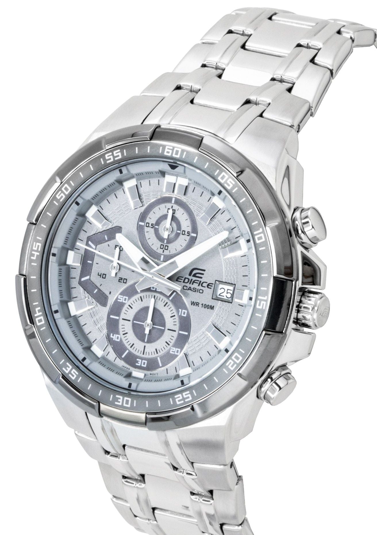 Casio Edifice Standard Chronograph Analog Stainless steel Grey Dial Quartz EFR - 539DE - 8AV 100M Men's Watch - Prestige Stones
