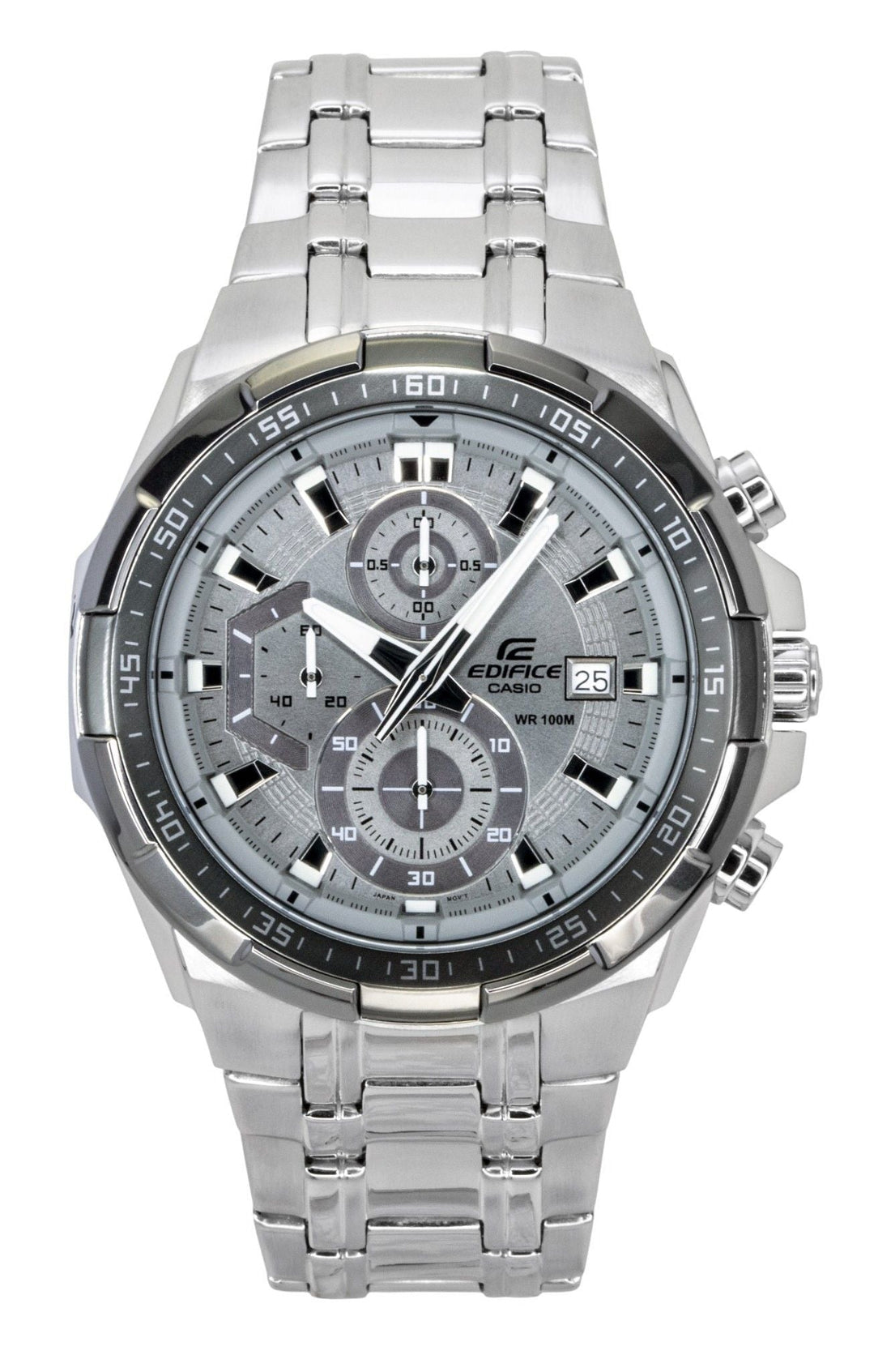 Casio Edifice Standard Chronograph Analog Stainless steel Grey Dial Quartz EFR - 539DE - 8AV 100M Men's Watch - Prestige Stones