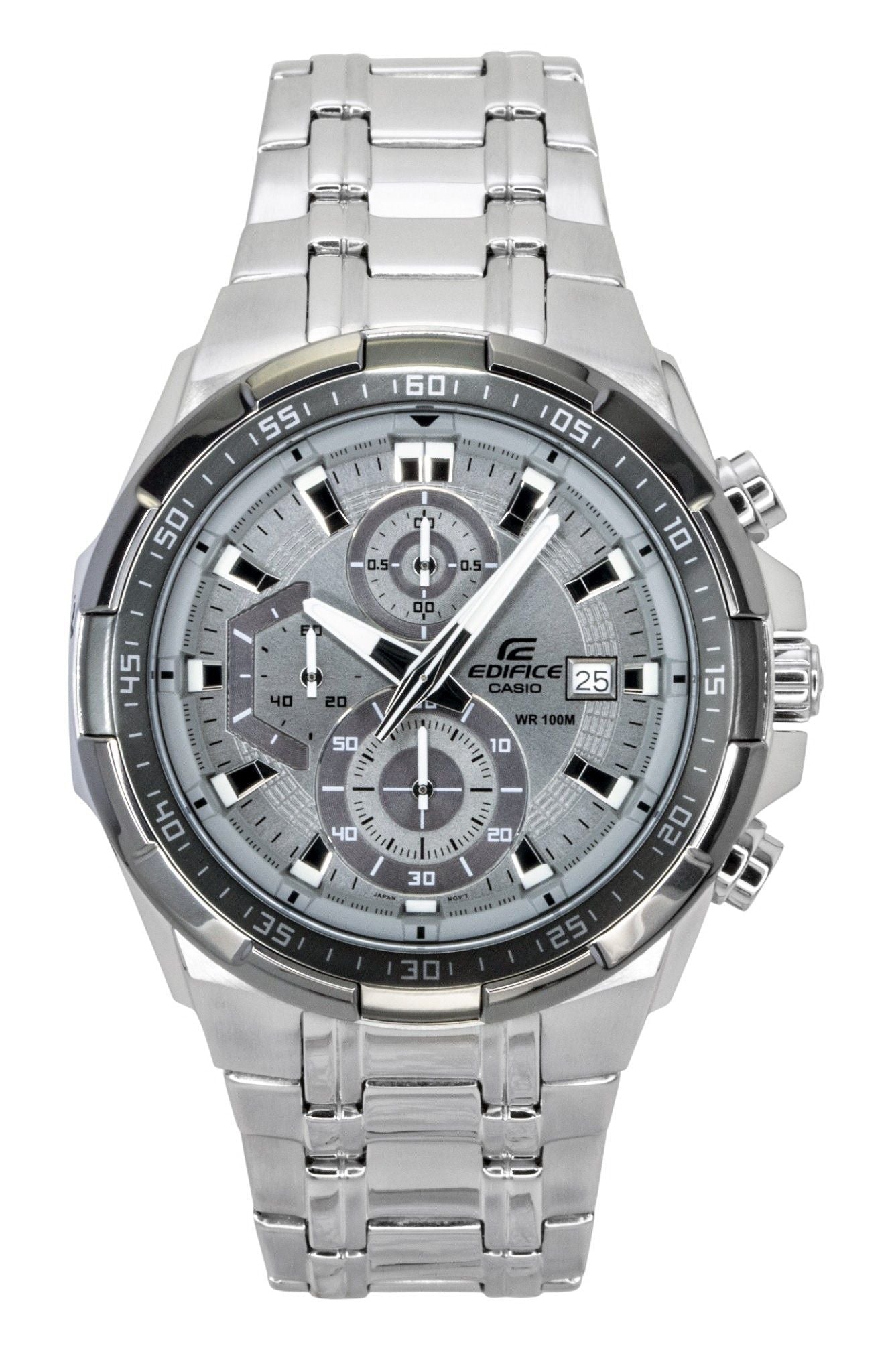 Casio Edifice Standard Chronograph Analog Stainless steel Grey Dial Quartz EFR - 539DE - 8AV 100M Men's Watch - Prestige Stones