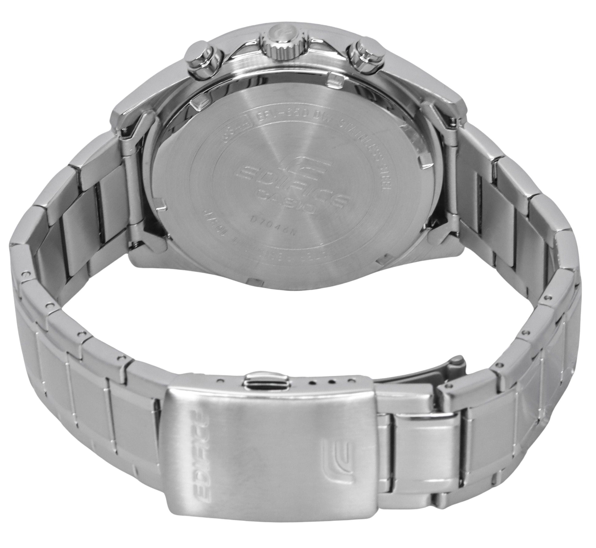 Casio Edifice Standard Chronograph Stainless Steel Black Dial Quartz EFV - 650D - 1A 100M Men's Watch - Prestige Stones