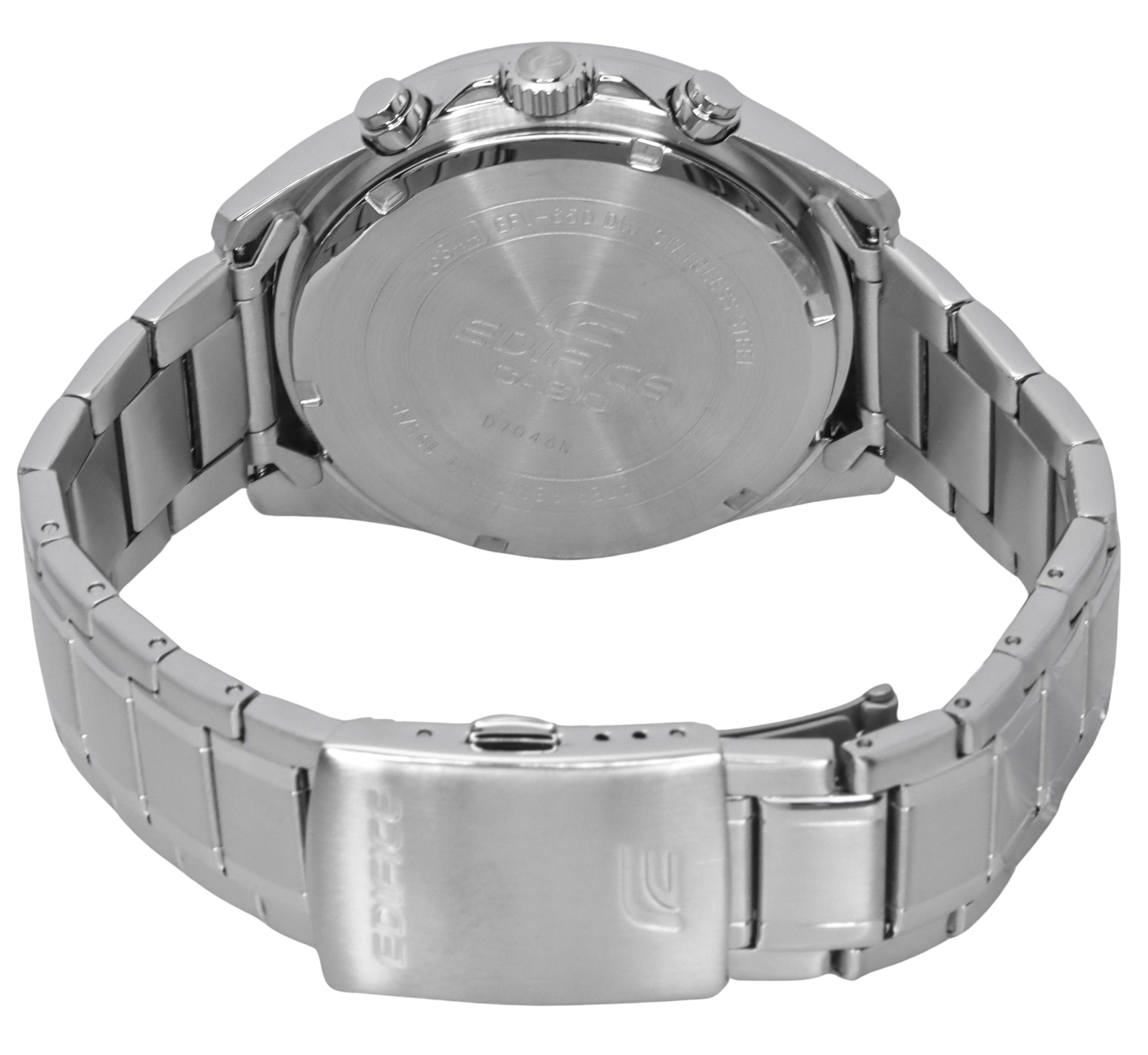 Casio Edifice Standard Chronograph Stainless Steel Black Dial Quartz EFV - 650D - 1A 100M Men's Watch - Prestige Stones