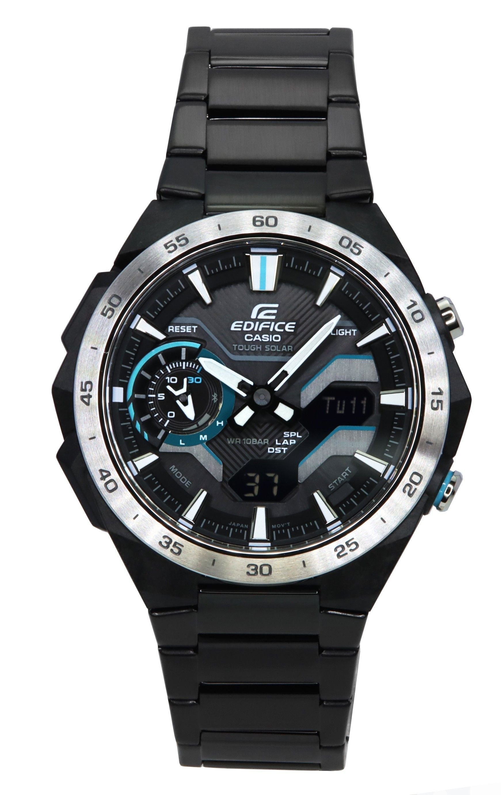 Casio Edifice Windflow Analog Digital Smartphone Link Black Dial Solar ECB - 2200DD - 1A 100M Men's Watch - Prestige Stones
