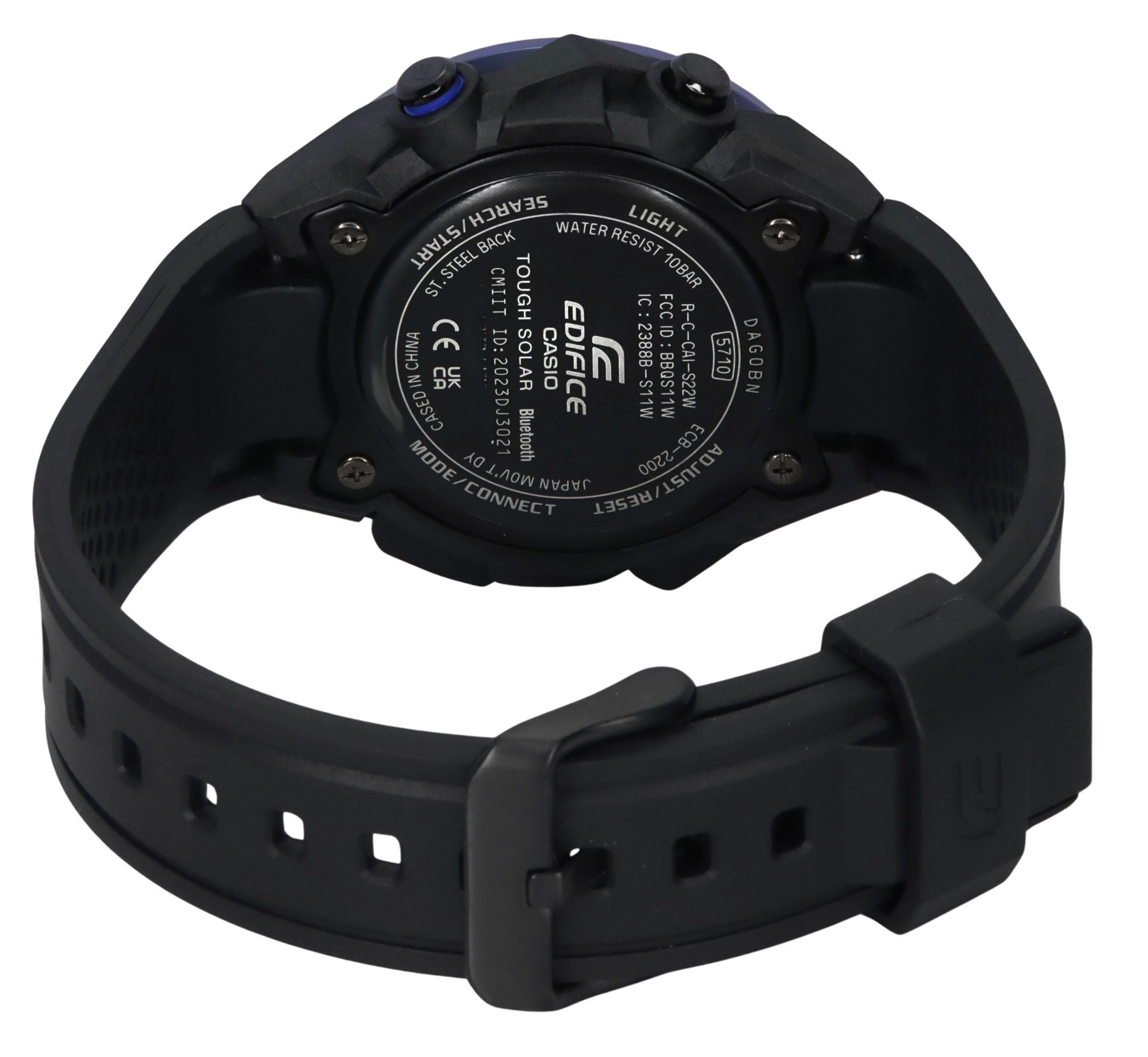 Casio Edifice Windflow Analog Digital Smartphone Link Black Dial Tough Solar ECB - 2200PB - 1A 100M Men's Watch - Prestige Stones
