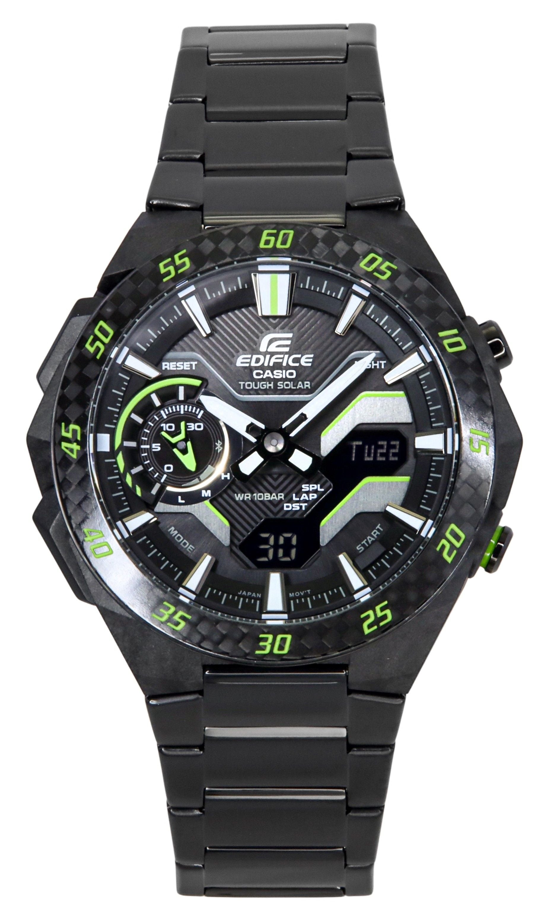 Casio Edifice Windflow Analog Digital Smartphone Link Black Dial Tough Solar ECB - 2200RC - 1A3 100M Men's Watch - Prestige Stones