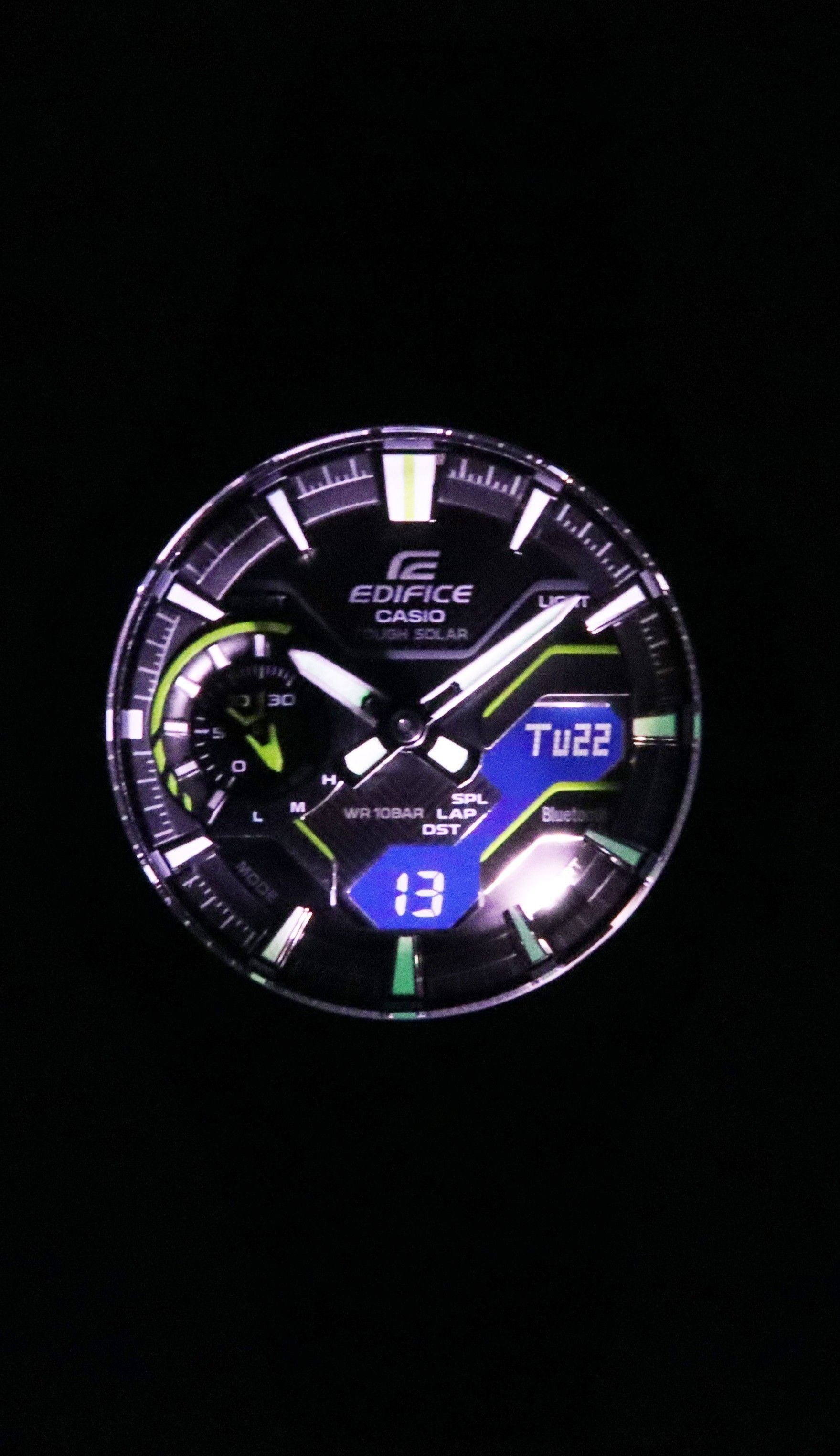Casio Edifice Windflow Analog Digital Smartphone Link Black Dial Tough Solar ECB - 2200RC - 1A3 100M Men's Watch - Prestige Stones