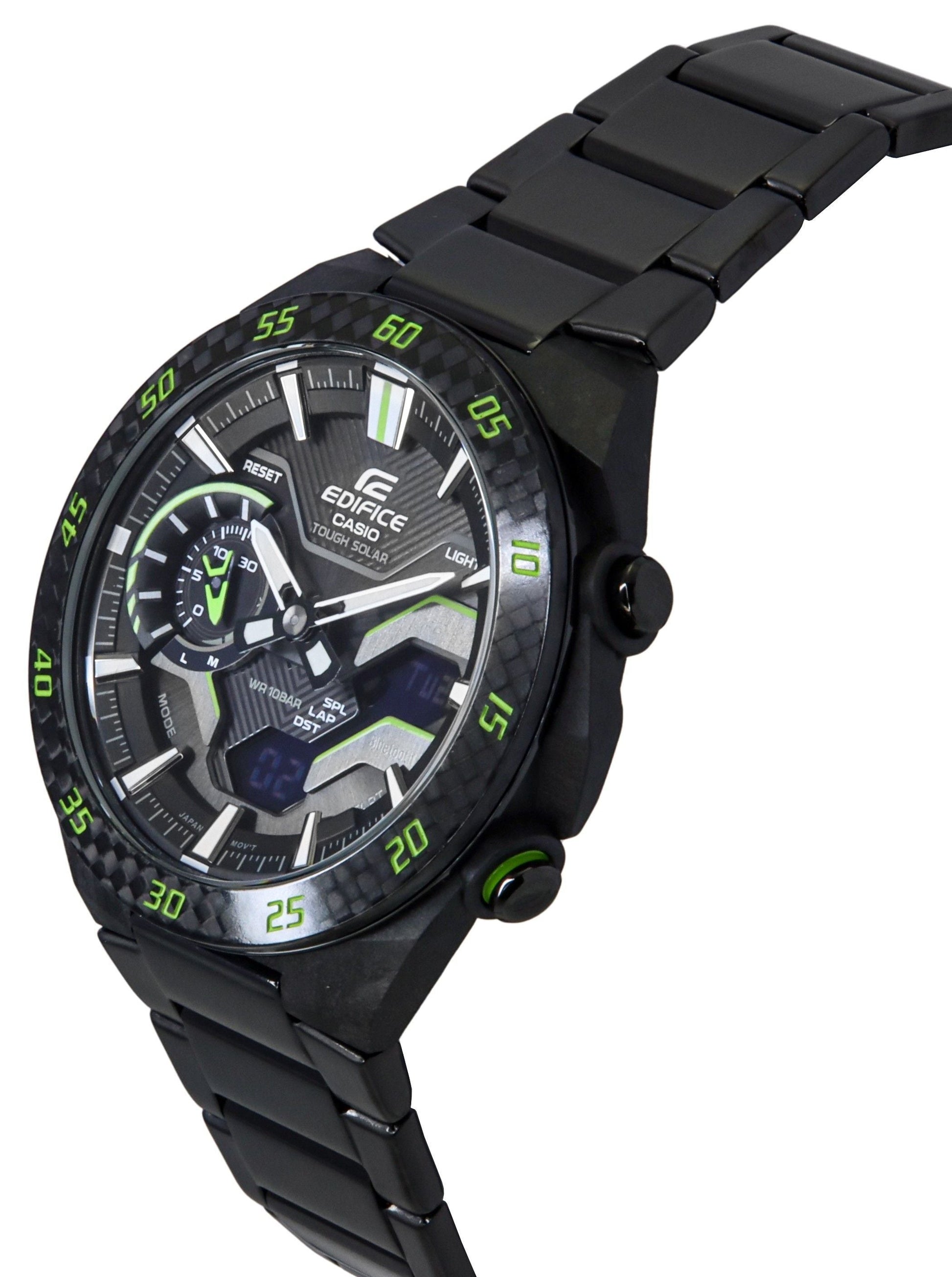 Casio Edifice Windflow Analog Digital Smartphone Link Black Dial Tough Solar ECB - 2200RC - 1A3 100M Men's Watch - Prestige Stones