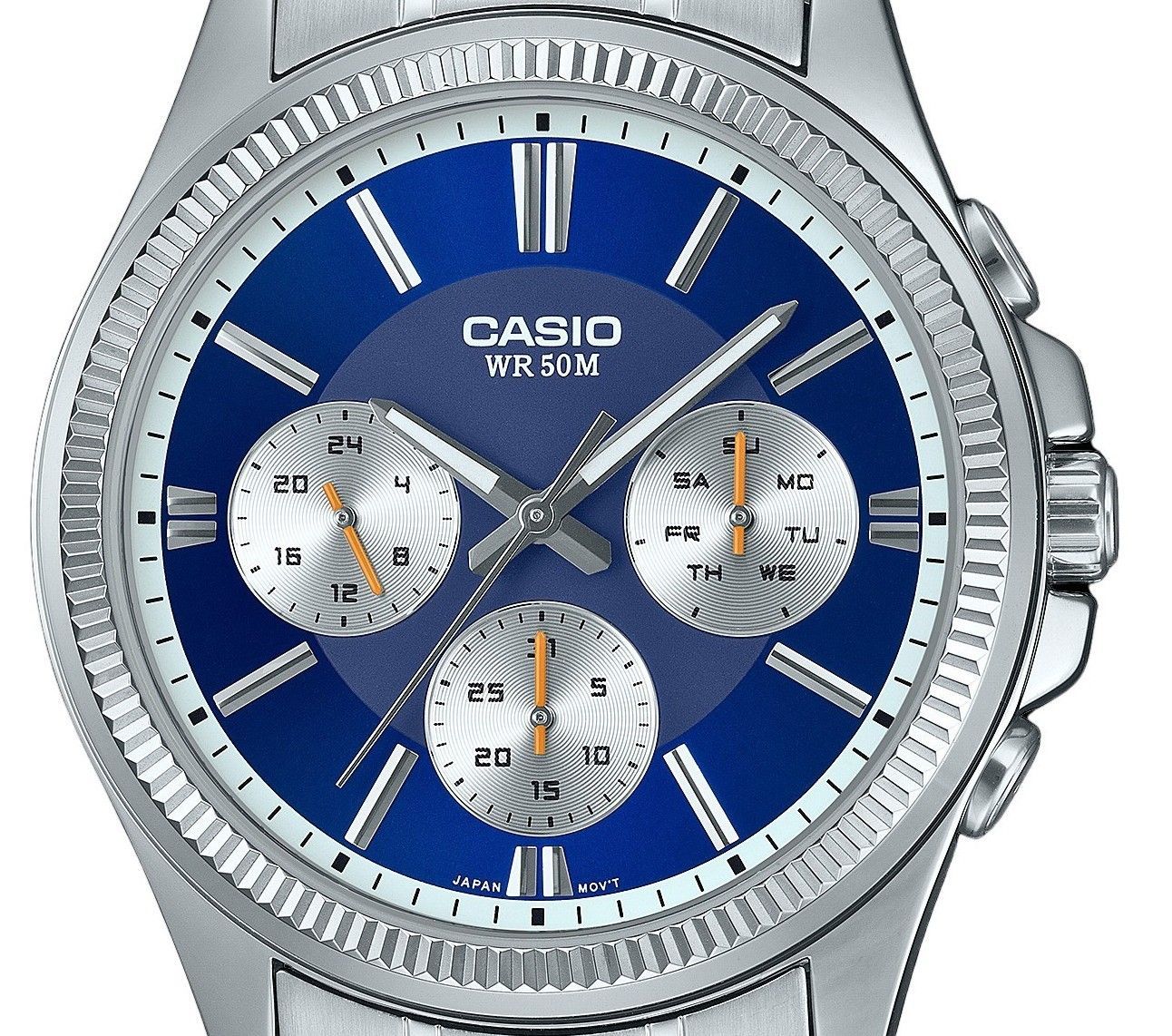 Casio Enticer Analog Stainless Steel Blue Dial Quartz MTP - 1375D - 2A1 Men's Watch - Prestige Stones
