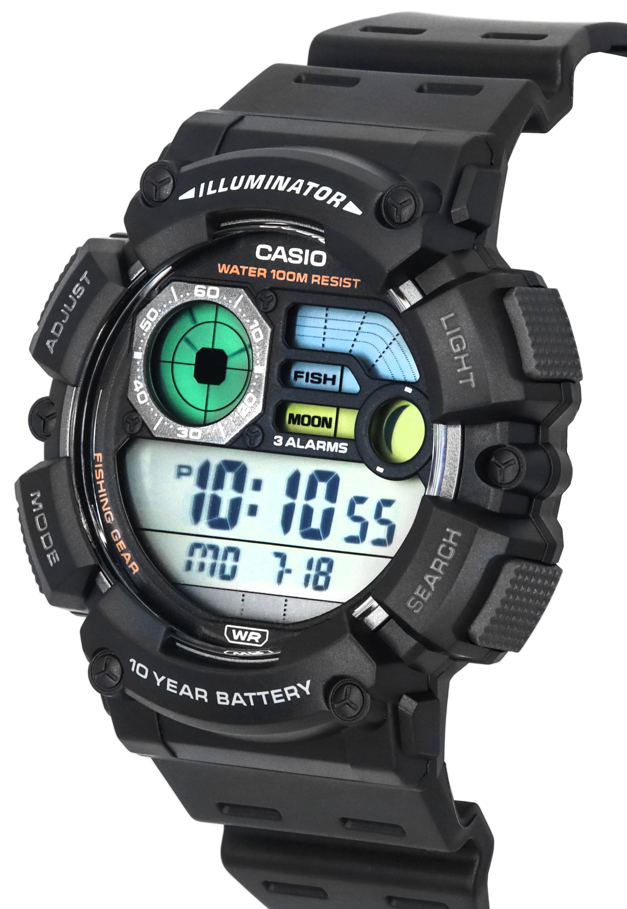 Casio Fishing Gear Line Digital Quartz WS - 1500H - 1A WS1500H - 1 100M Men's Watch - Prestige Stones