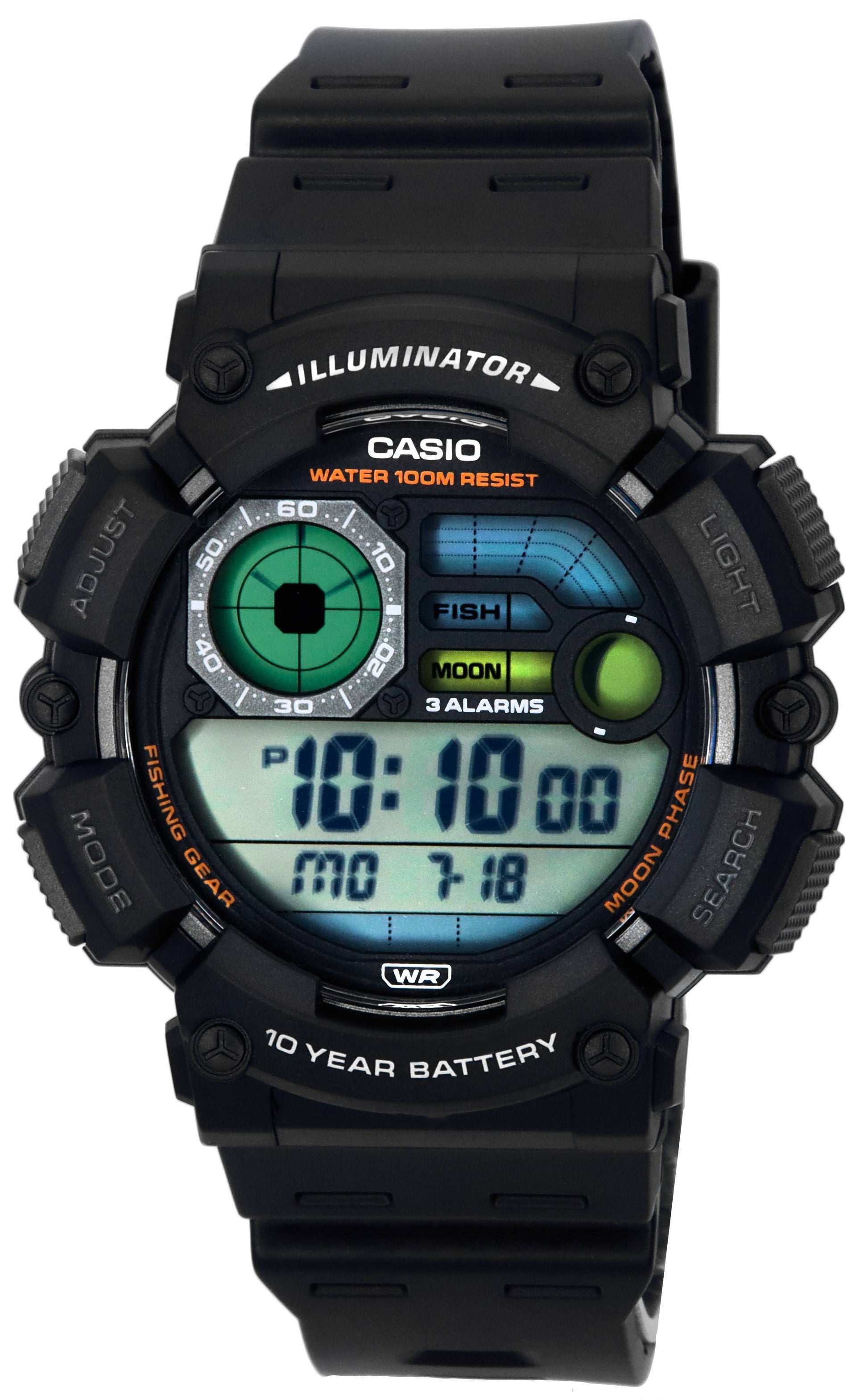 Casio Fishing Gear Line Digital Quartz WS - 1500H - 1A WS1500H - 1 100M Men's Watch - Prestige Stones