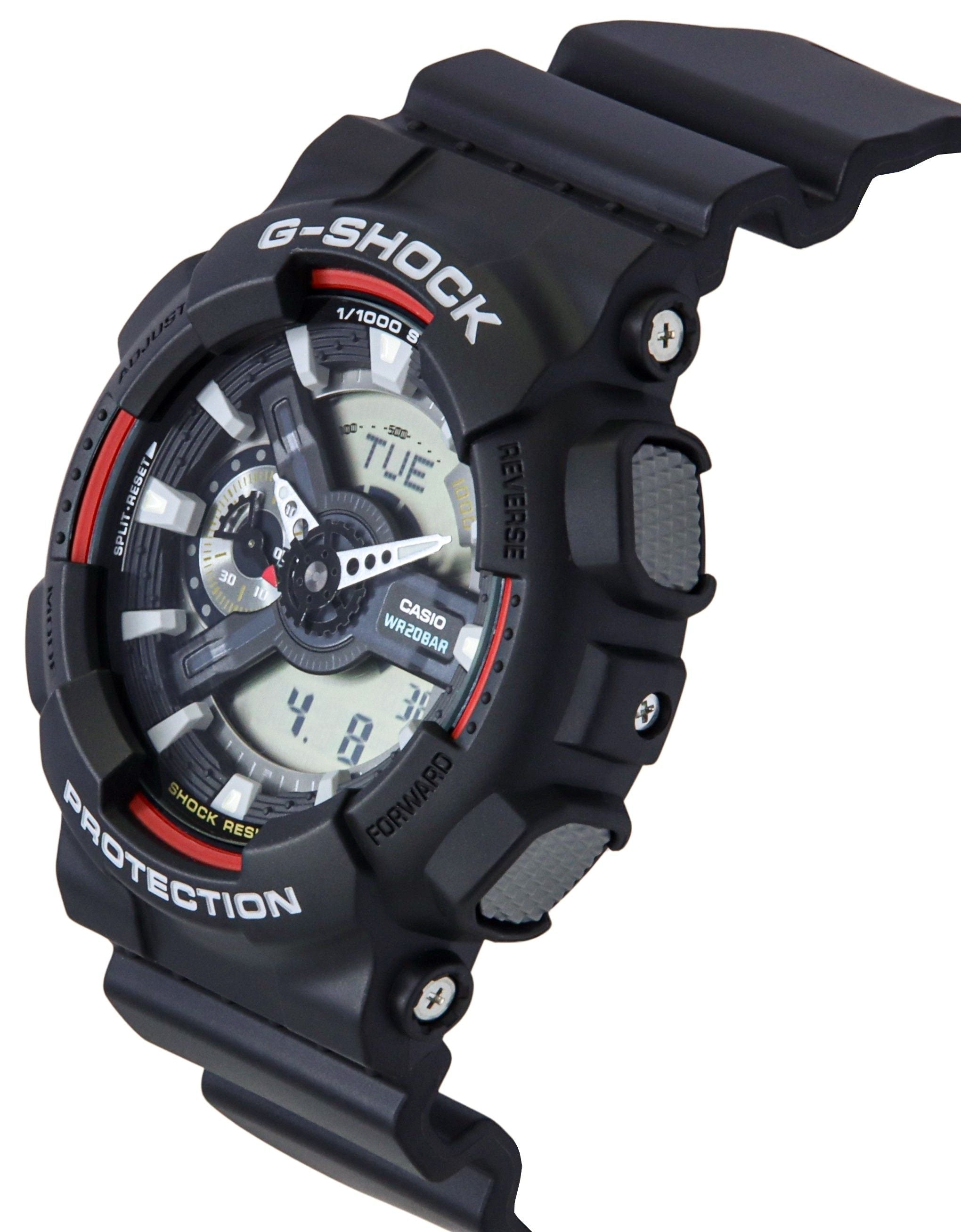Casio G - Shock Analog Digital Bio - Based Resin Black Dial Quartz GA - 110RL - 1A 200M Men's Watch - Prestige Stones