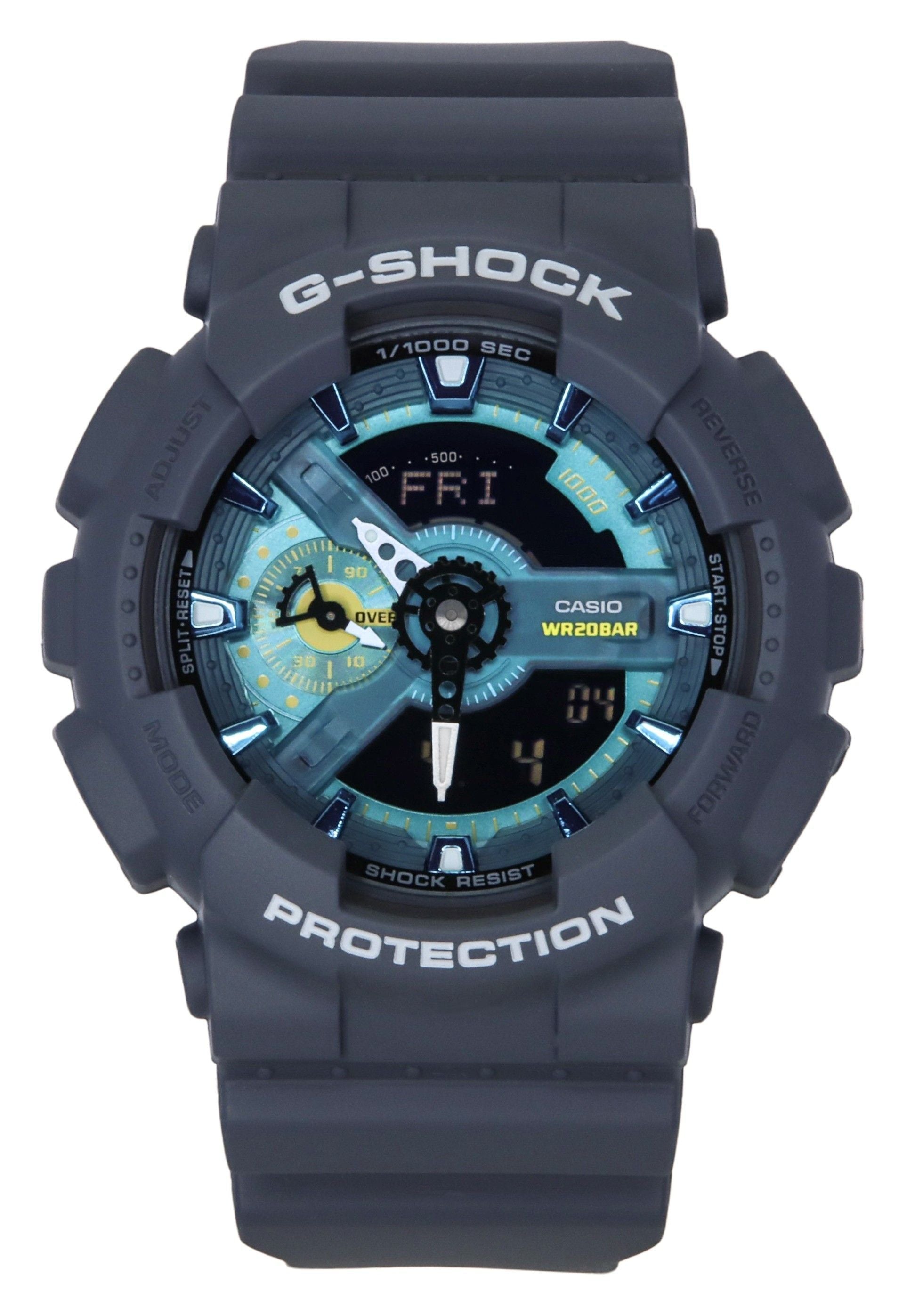 Casio G - Shock Analog Digital Bio - Based Resin Blue Dial Quartz GA - 110AS - 2A 200M Men's Watch - Prestige Stones