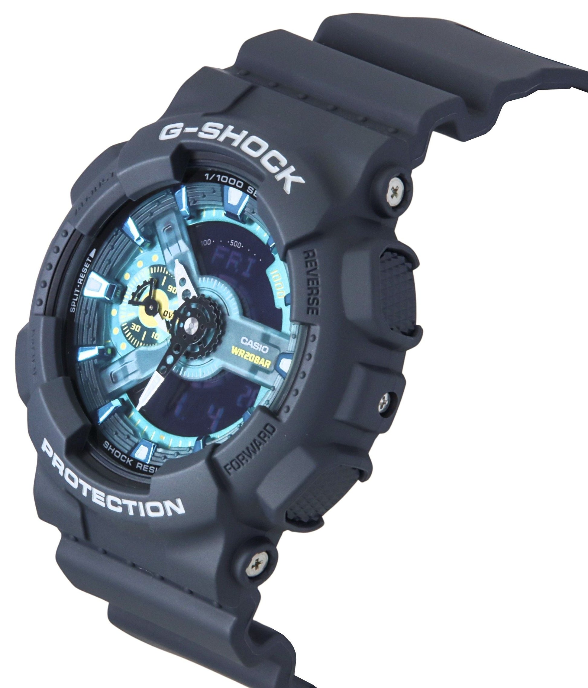 Casio G - Shock Analog Digital Bio - Based Resin Blue Dial Quartz GA - 110AS - 2A 200M Men's Watch - Prestige Stones