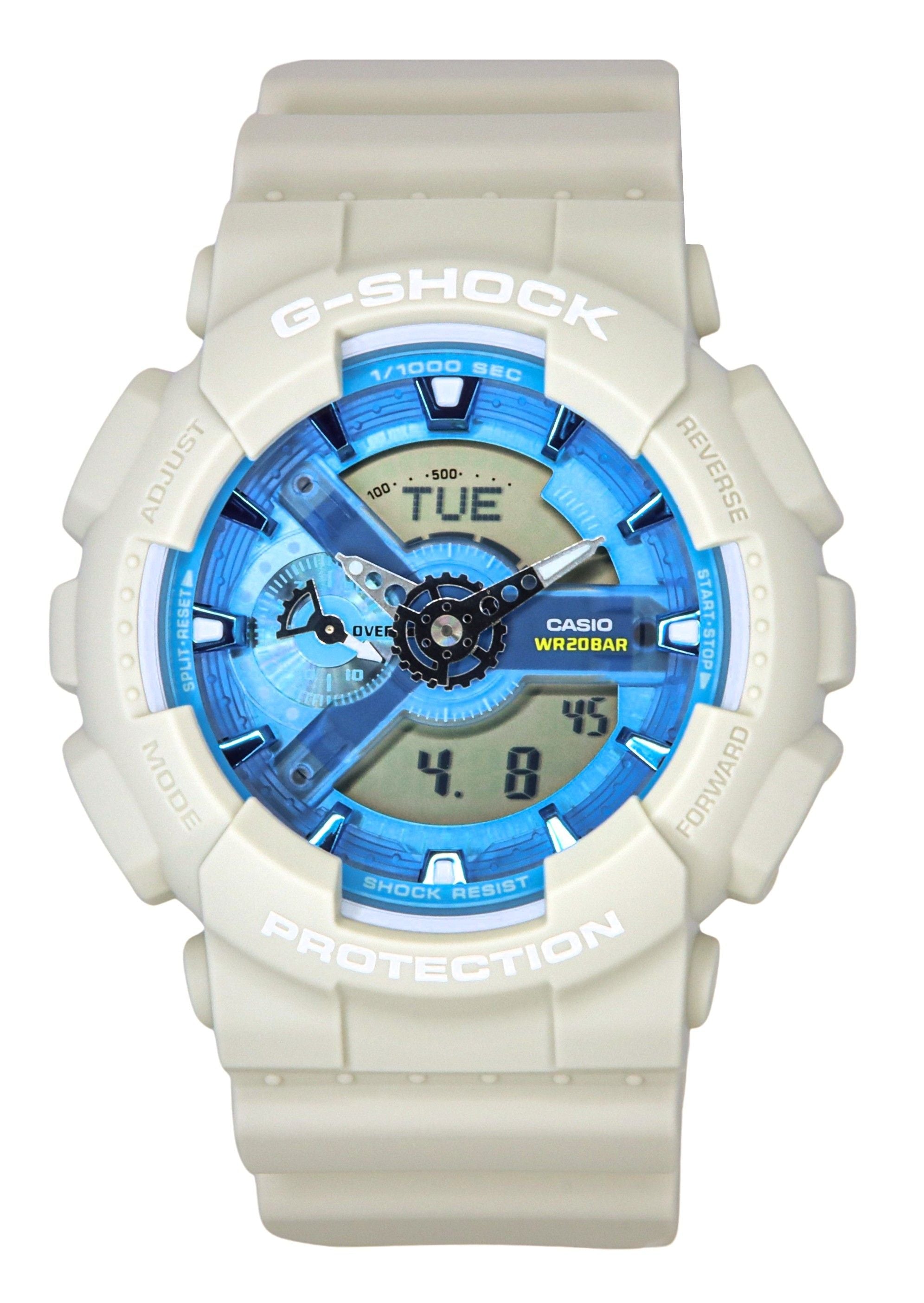 Casio G - Shock Analog Digital Bio - Based Resin Blue Dial Quartz GA - 110AS - 5A 200M Men's Watch - Prestige Stones