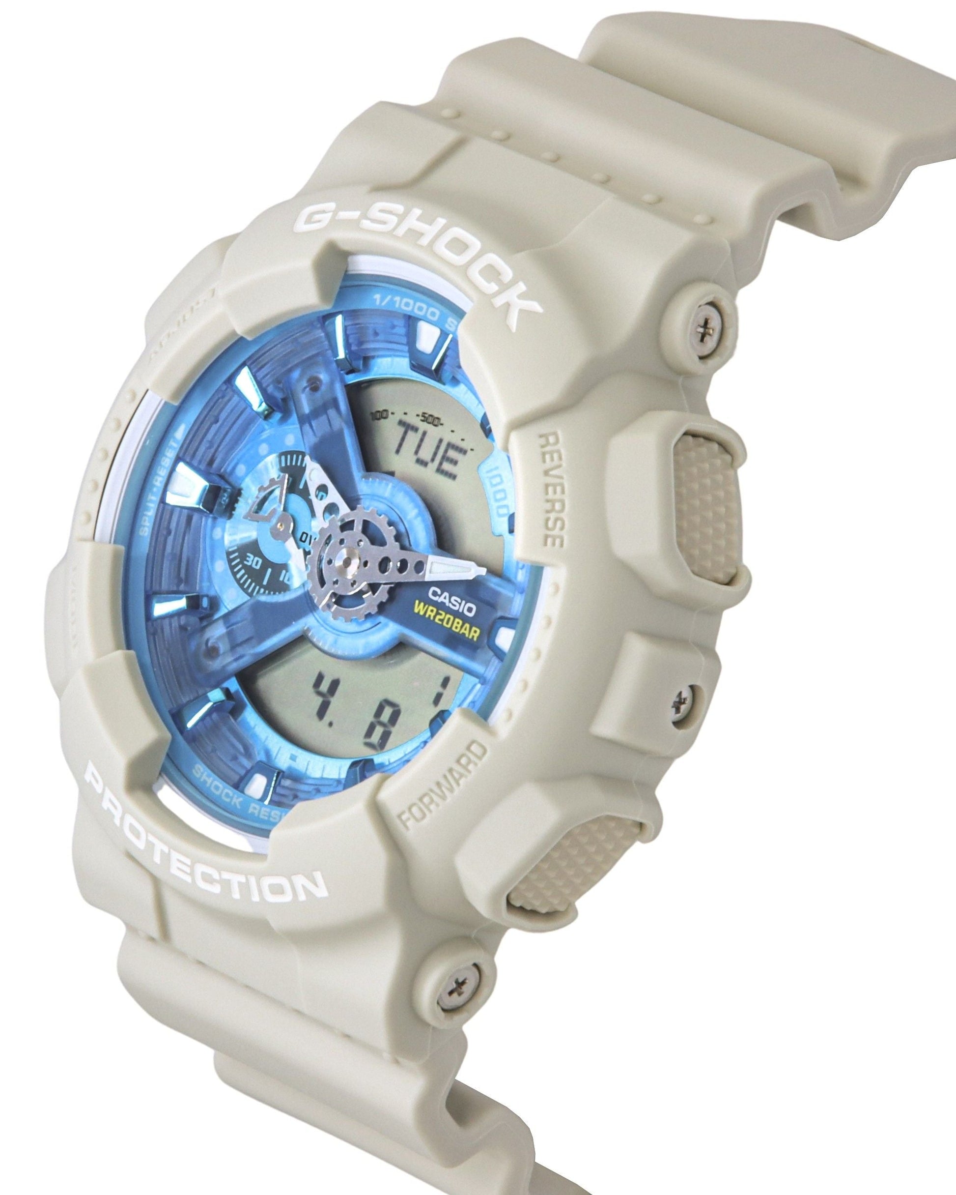 Casio G - Shock Analog Digital Bio - Based Resin Blue Dial Quartz GA - 110AS - 5A 200M Men's Watch - Prestige Stones