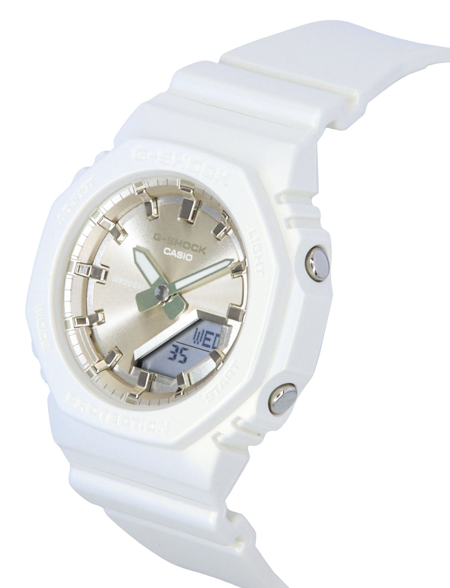 Casio G - Shock Analog Digital Bio - Based Resin Strap Beige Dial Quartz GMA - P2100ST - 7A 200M Women's Watch - Prestige Stones