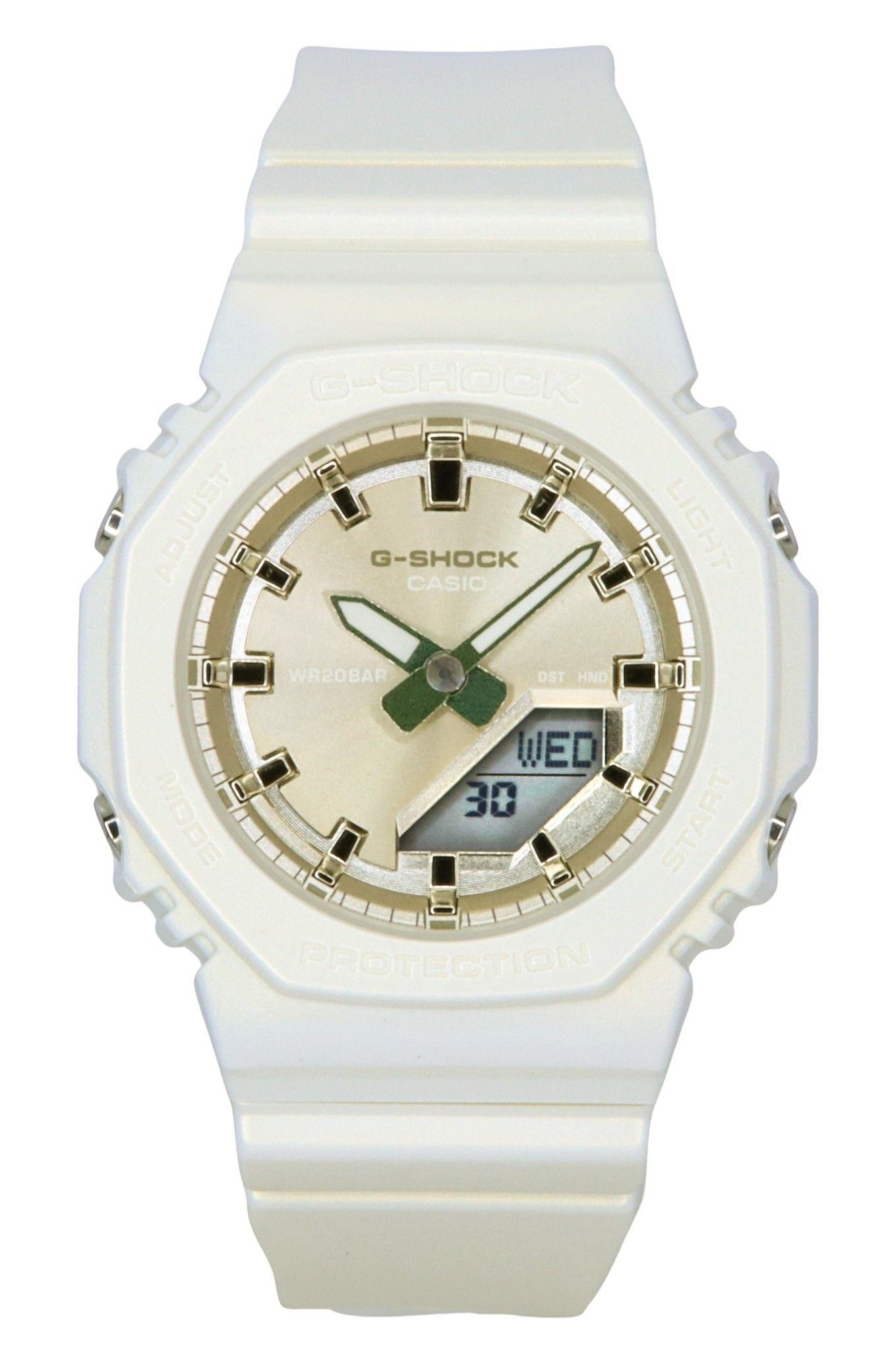 Casio G - Shock Analog Digital Bio - Based Resin Strap Beige Dial Quartz GMA - P2100ST - 7A 200M Women's Watch - Prestige Stones