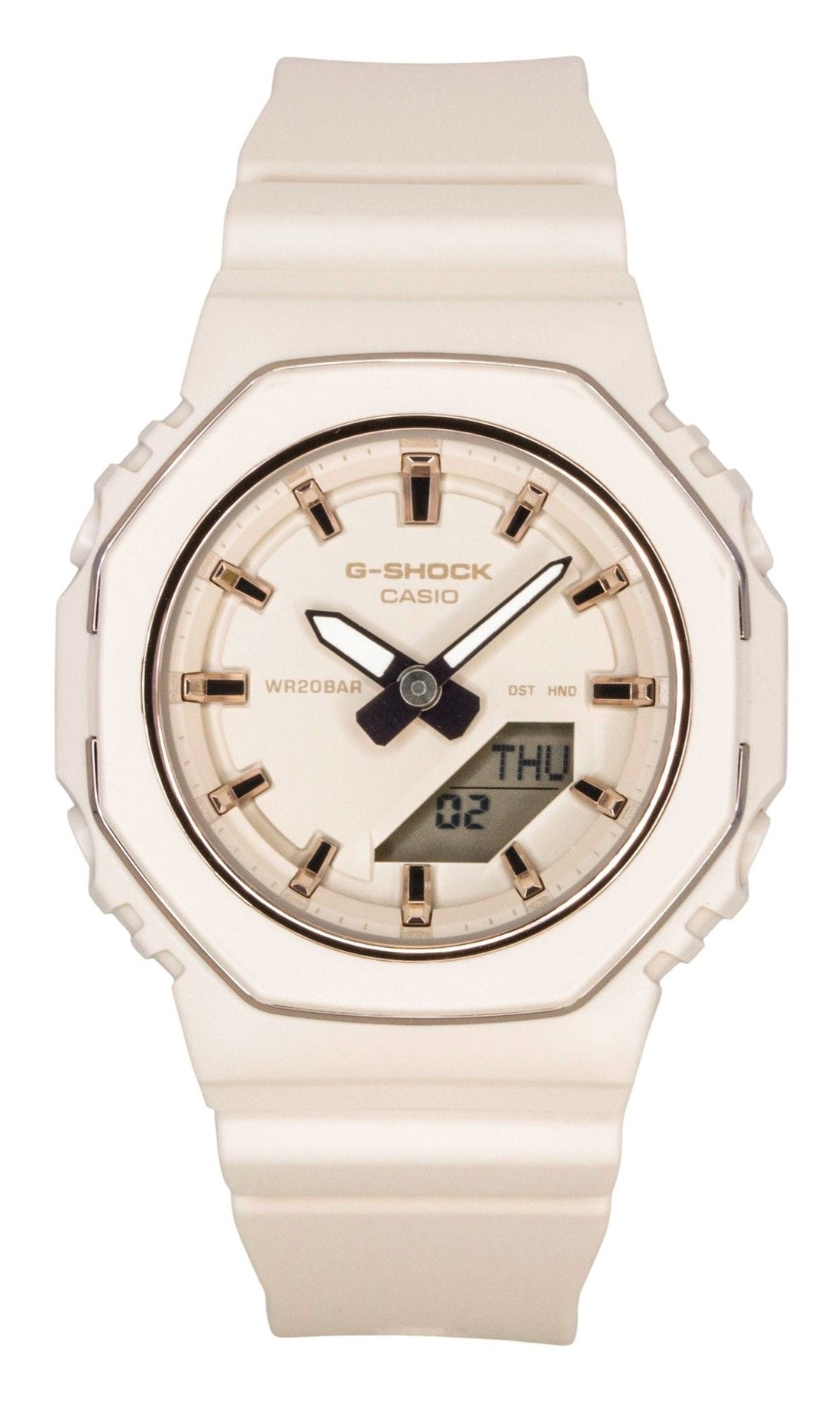 Casio G - Shock Analog Digital Bio - Based Resin Strap Beige Dial Quartz GMA - P2110 - 4A 200M Women's Watch - Prestige Stones