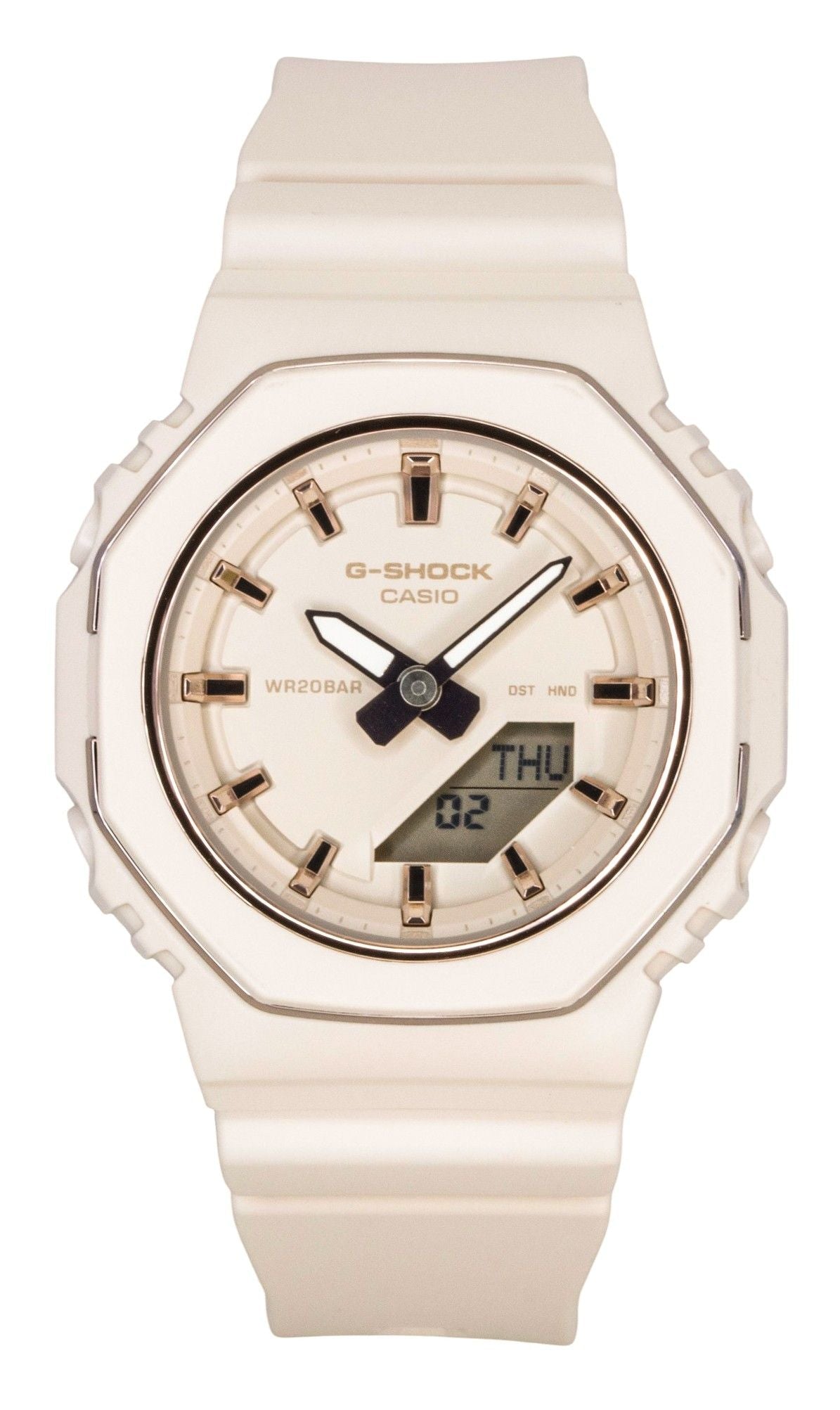Casio G - Shock Analog Digital Bio - Based Resin Strap Beige Dial Quartz GMA - P2110 - 4A 200M Women's Watch - Prestige Stones