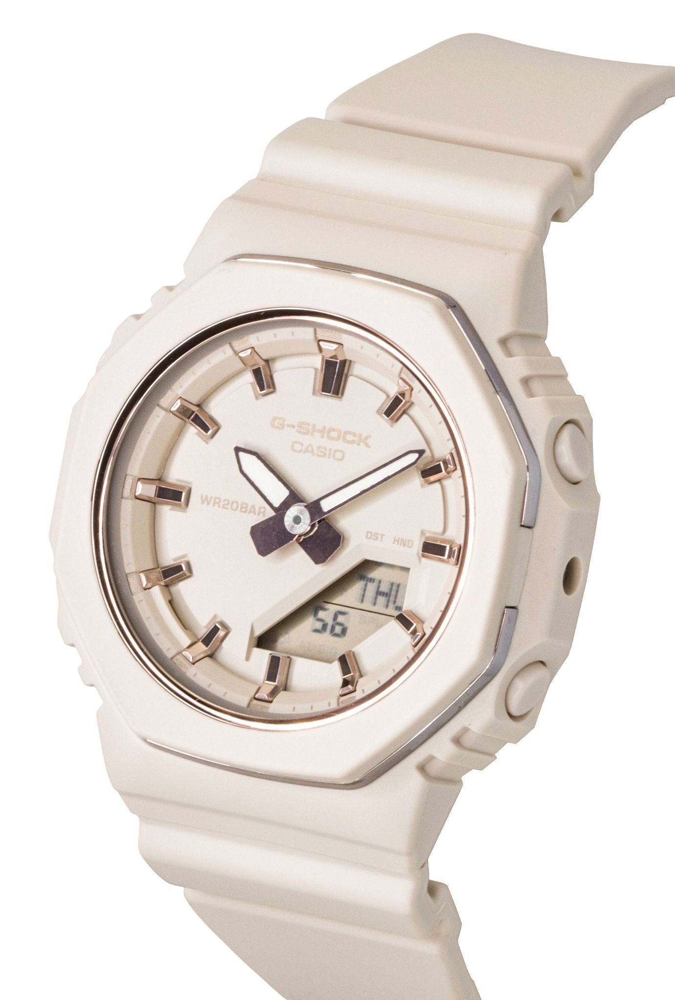 Casio G - Shock Analog Digital Bio - Based Resin Strap Beige Dial Quartz GMA - P2110 - 4A 200M Women's Watch - Prestige Stones