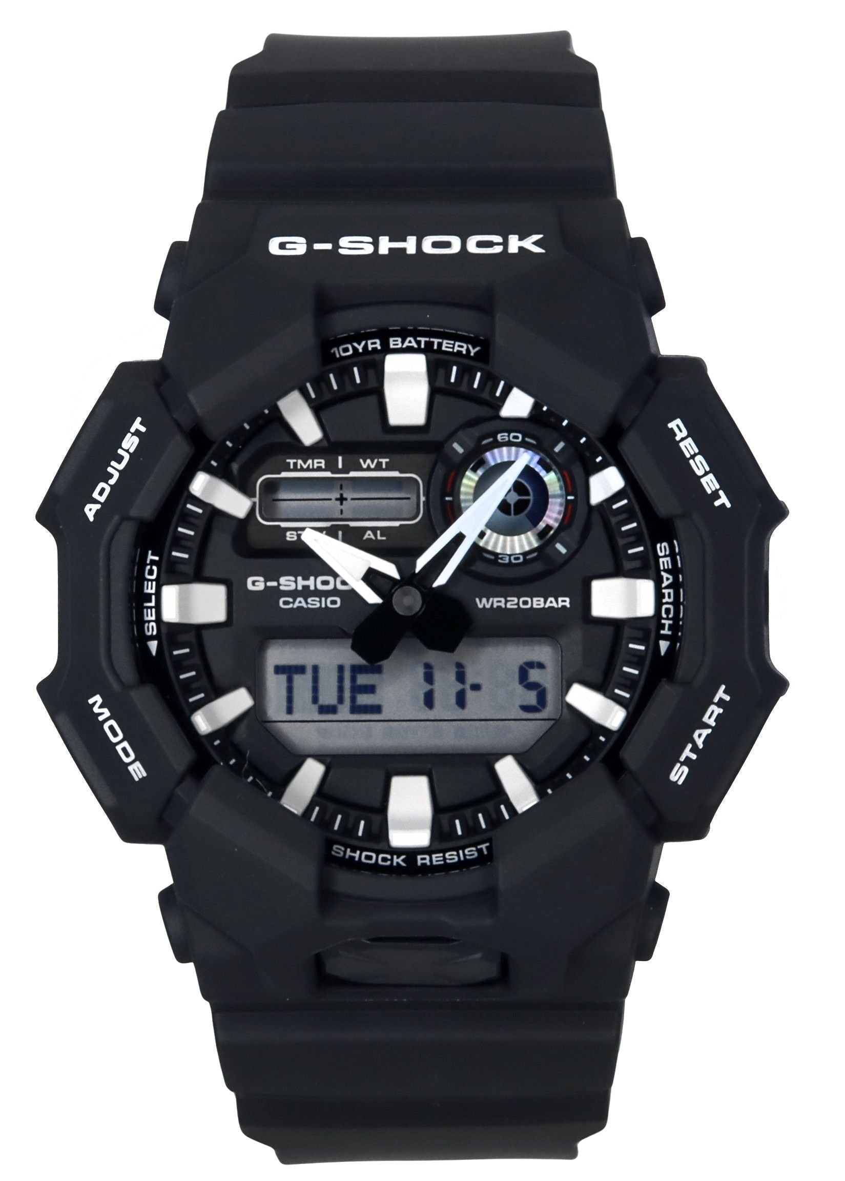 Casio G - Shock Analog Digital Bio - Based Resin Strap Black Dial Quartz GA - 010 - 1A 200M Men's Watch - Prestige Stones