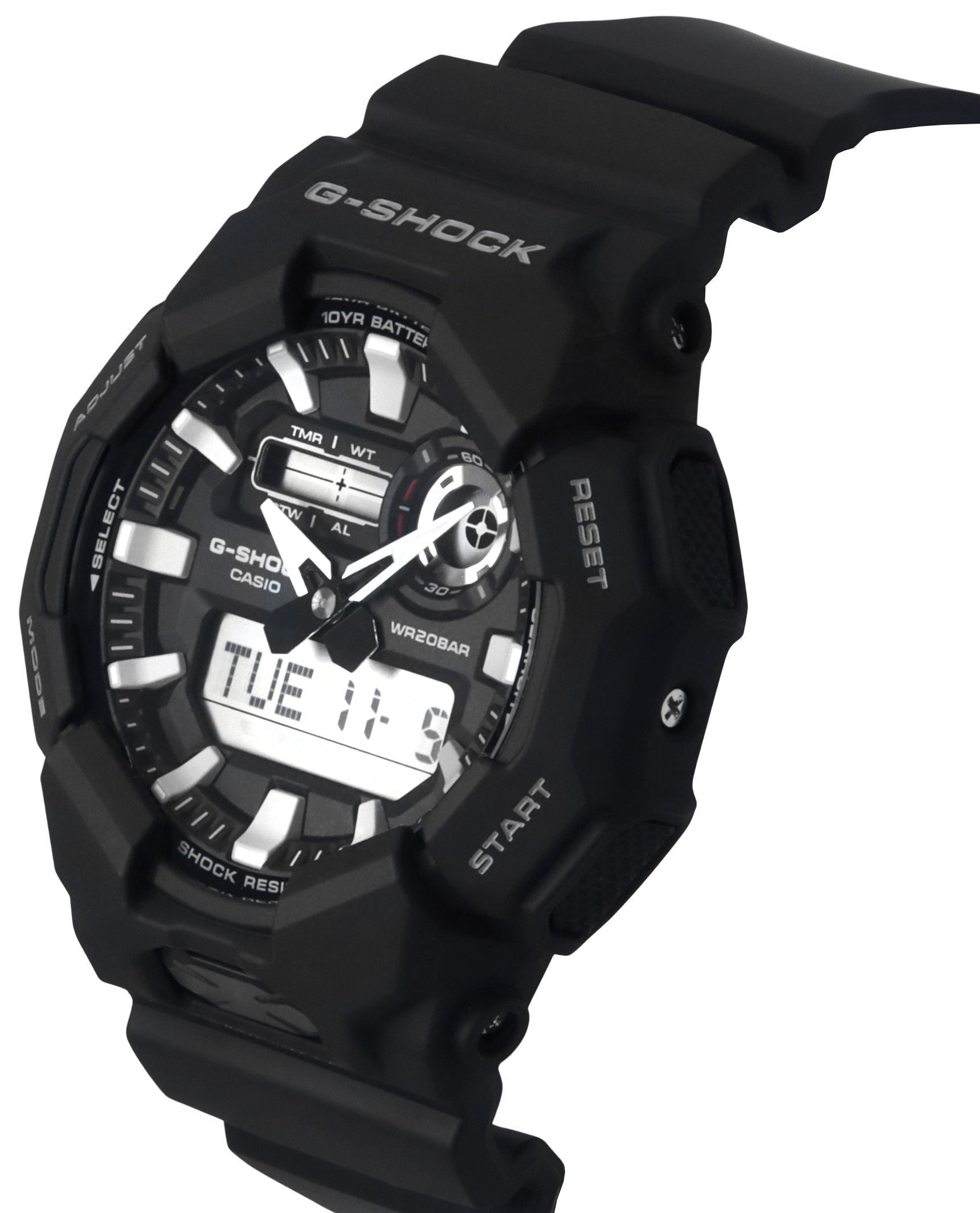 Casio G - Shock Analog Digital Bio - Based Resin Strap Black Dial Quartz GA - 010 - 1A 200M Men's Watch - Prestige Stones
