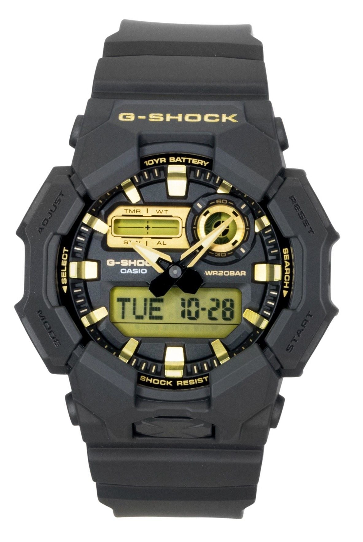 Casio G - Shock Analog Digital Bio - Based Resin Strap Black Dial Quartz GA - 010GB - 1A9 200M Men's Watch - Prestige Stones