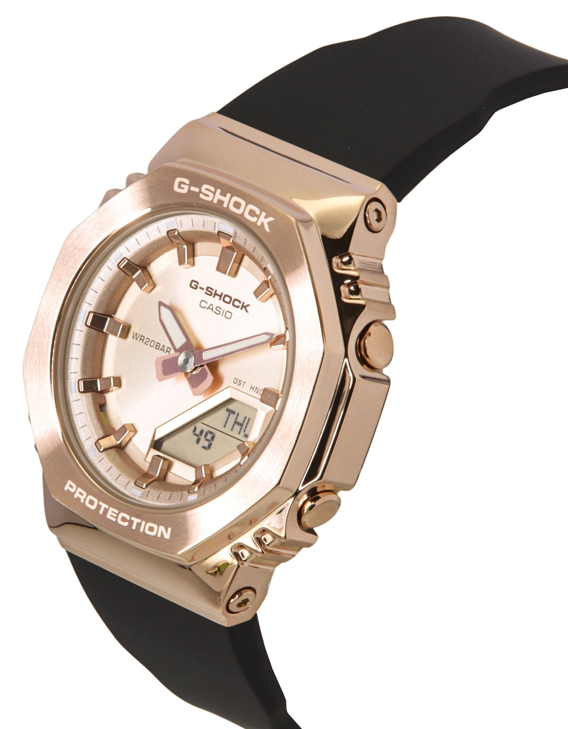 Casio G - Shock Analog Digital Bio - Based Resin Strap Gold Dial Quartz GM - S2110PG - 1A4 200M Women's Watch - Prestige Stones