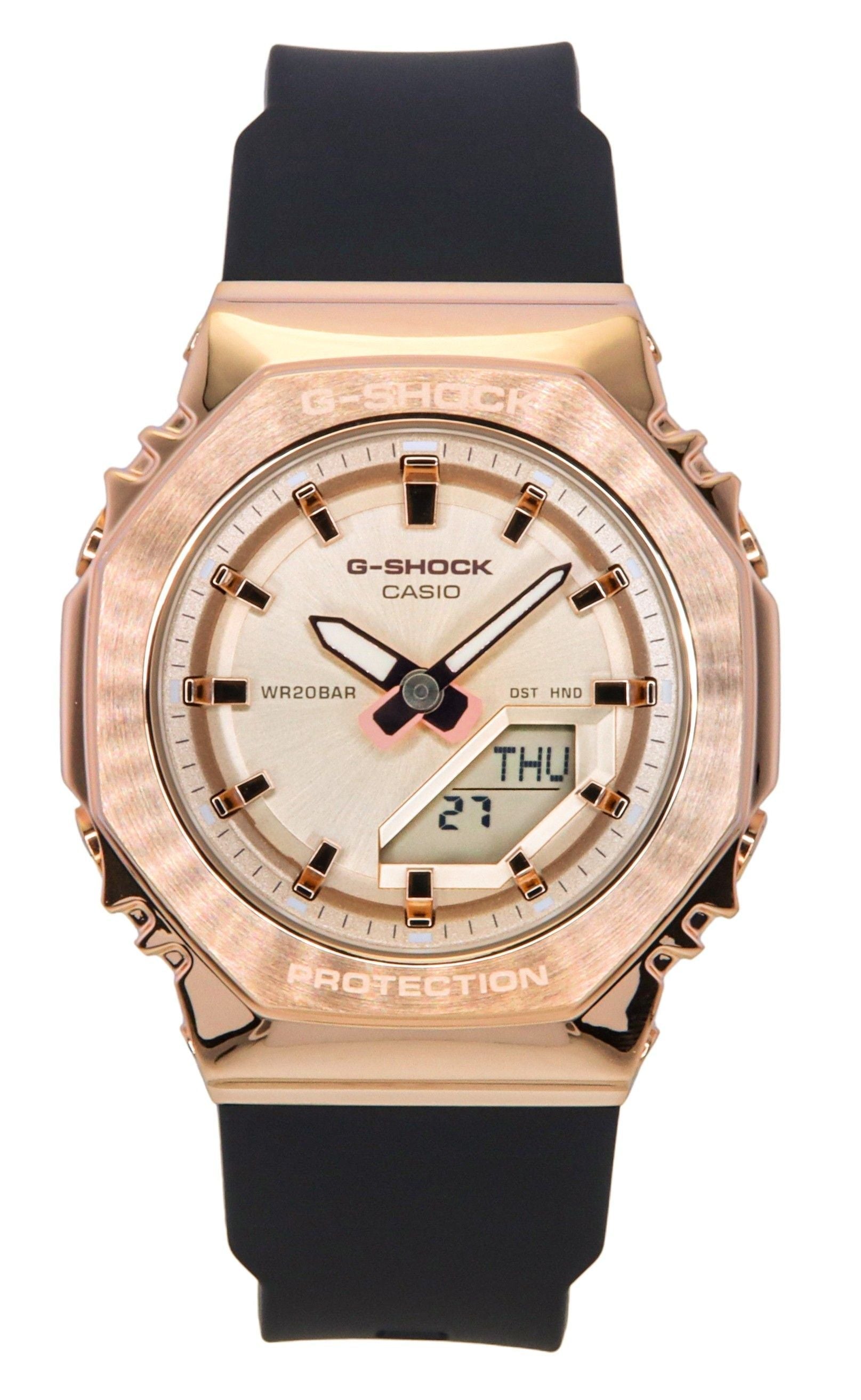 Casio G - Shock Analog Digital Bio - Based Resin Strap Gold Dial Quartz GM - S2110PG - 1A4 200M Women's Watch - Prestige Stones