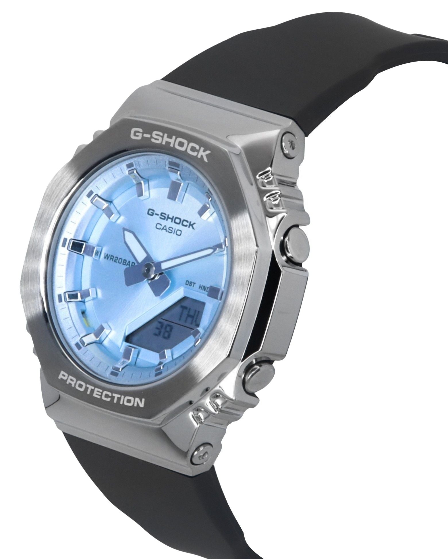 Casio G - Shock Analog Digital Bio - Based Resin Strap Light Blue Dial Quartz GM - S2110 - 2A 200M Women's Watch - Prestige Stones